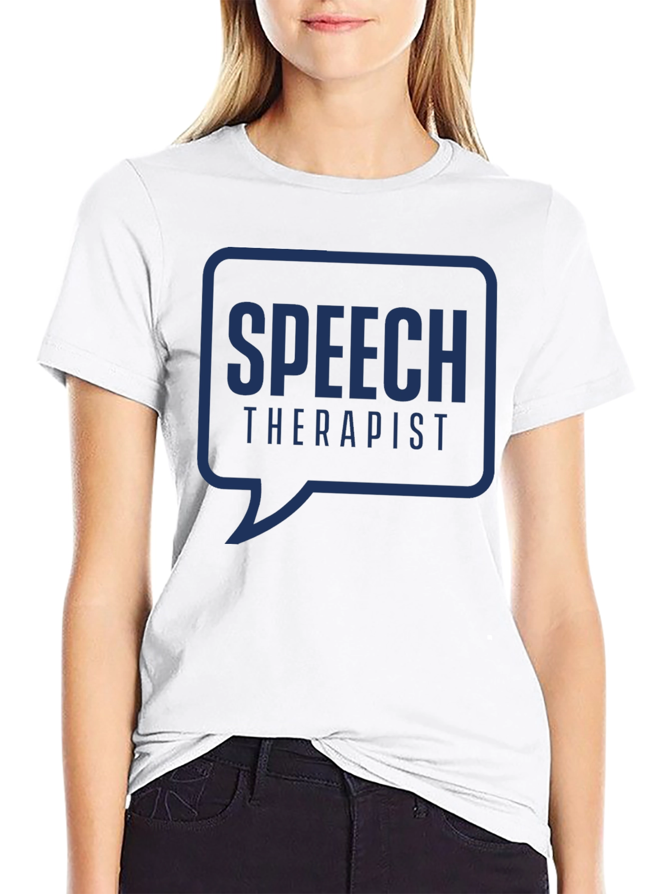 Speech Therapist T-Shirt: Blue Bubble Design