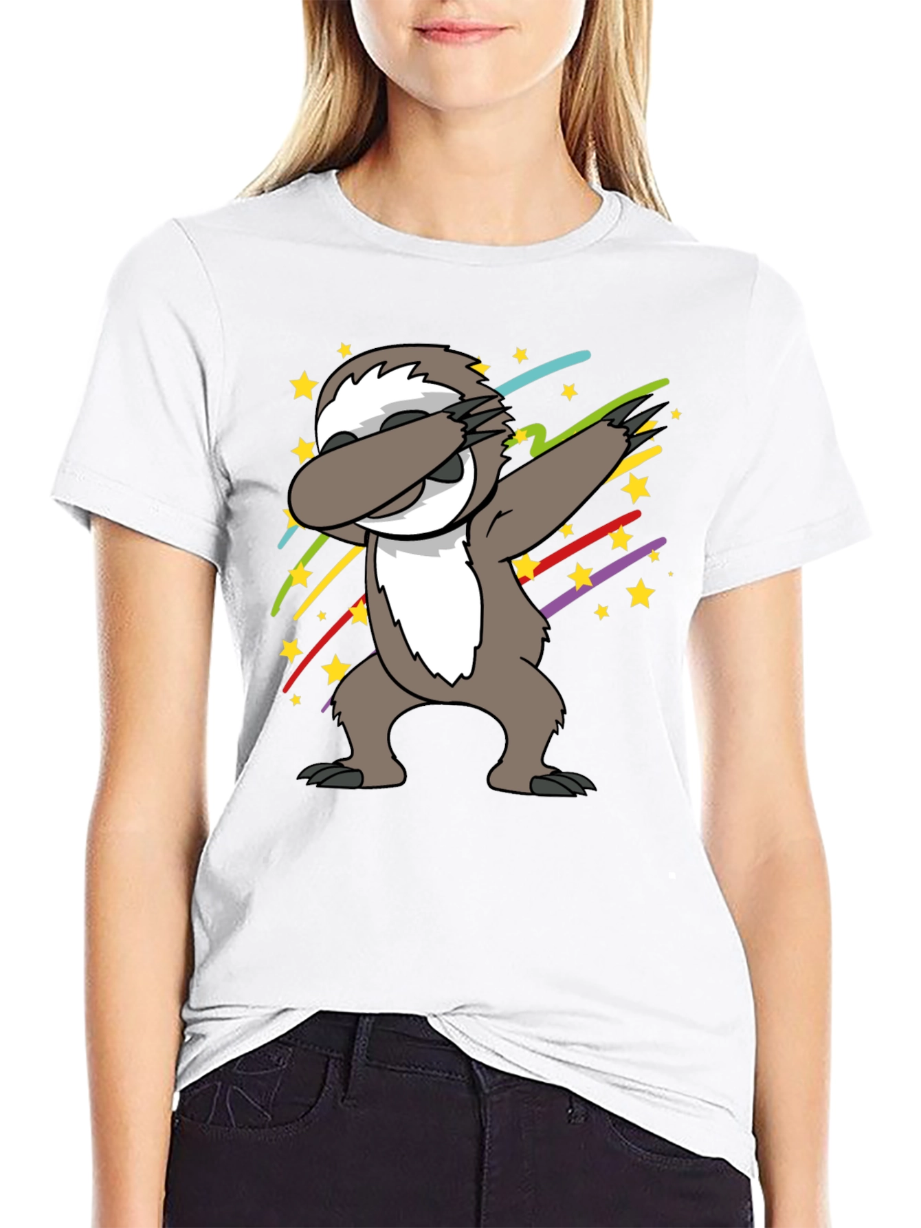 Dabbing Sloth T-Shirt - Fun Cartoon Graphic Tee