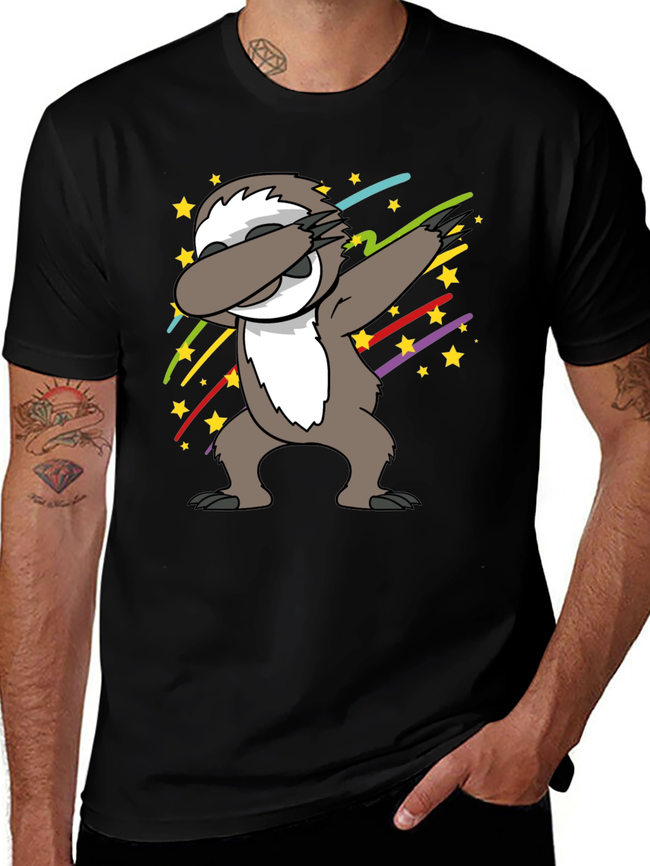 Dabbing Sloth T-Shirt - Fun Cartoon Graphic Tee