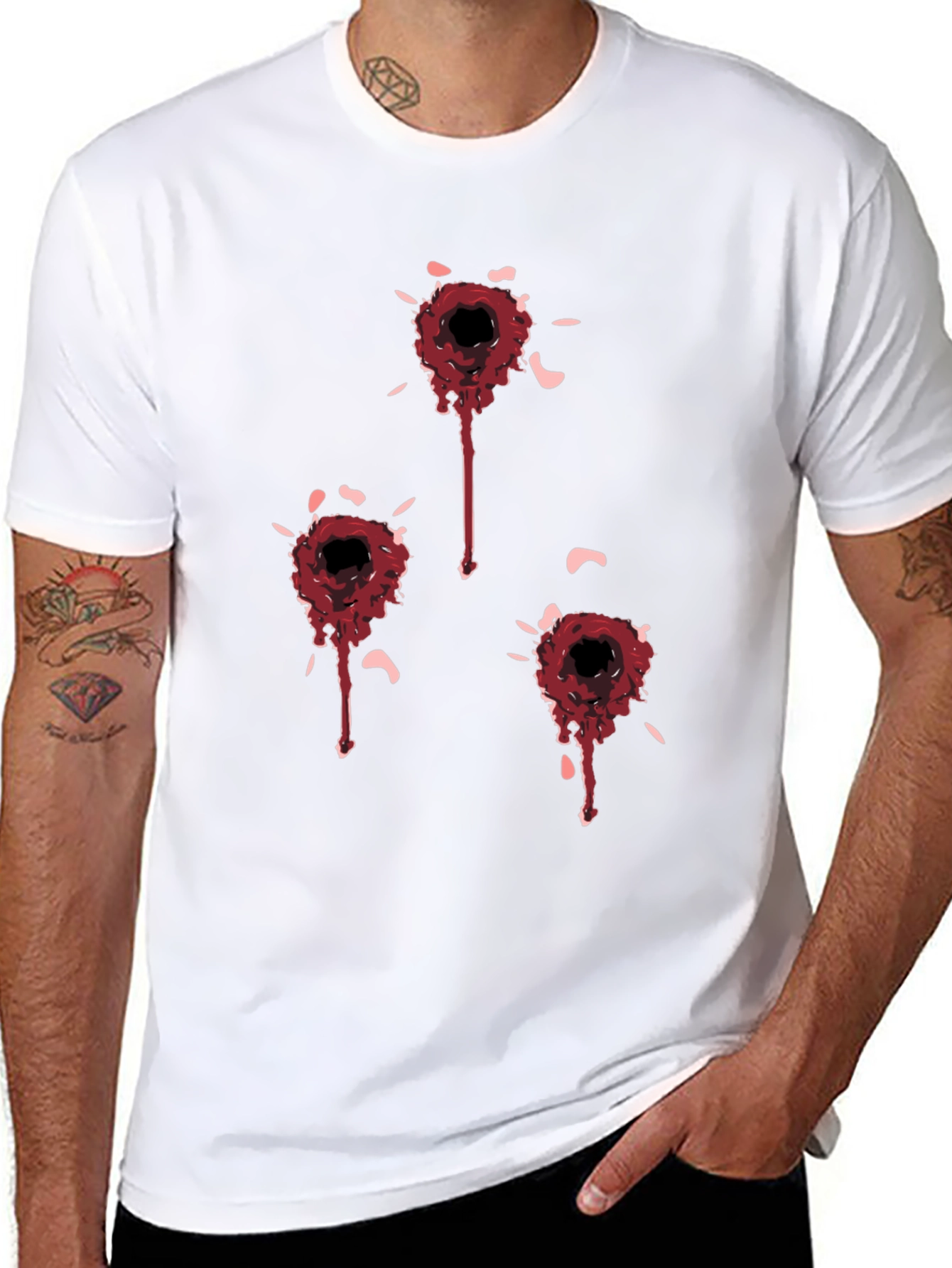 Graphic T-Shirt: Bullet Hole Design