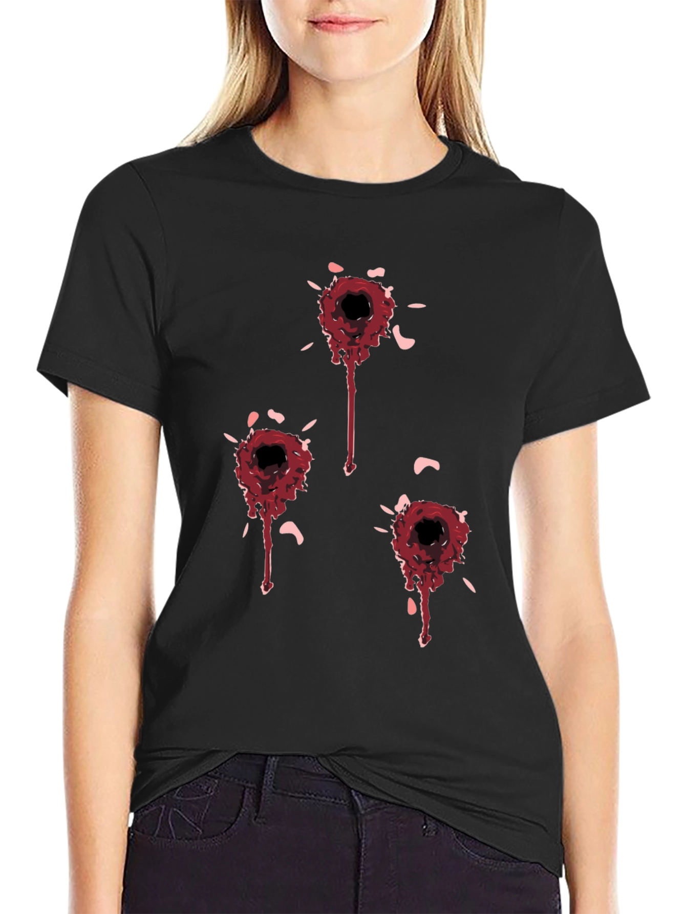 Graphic T-Shirt: Bullet Hole Design