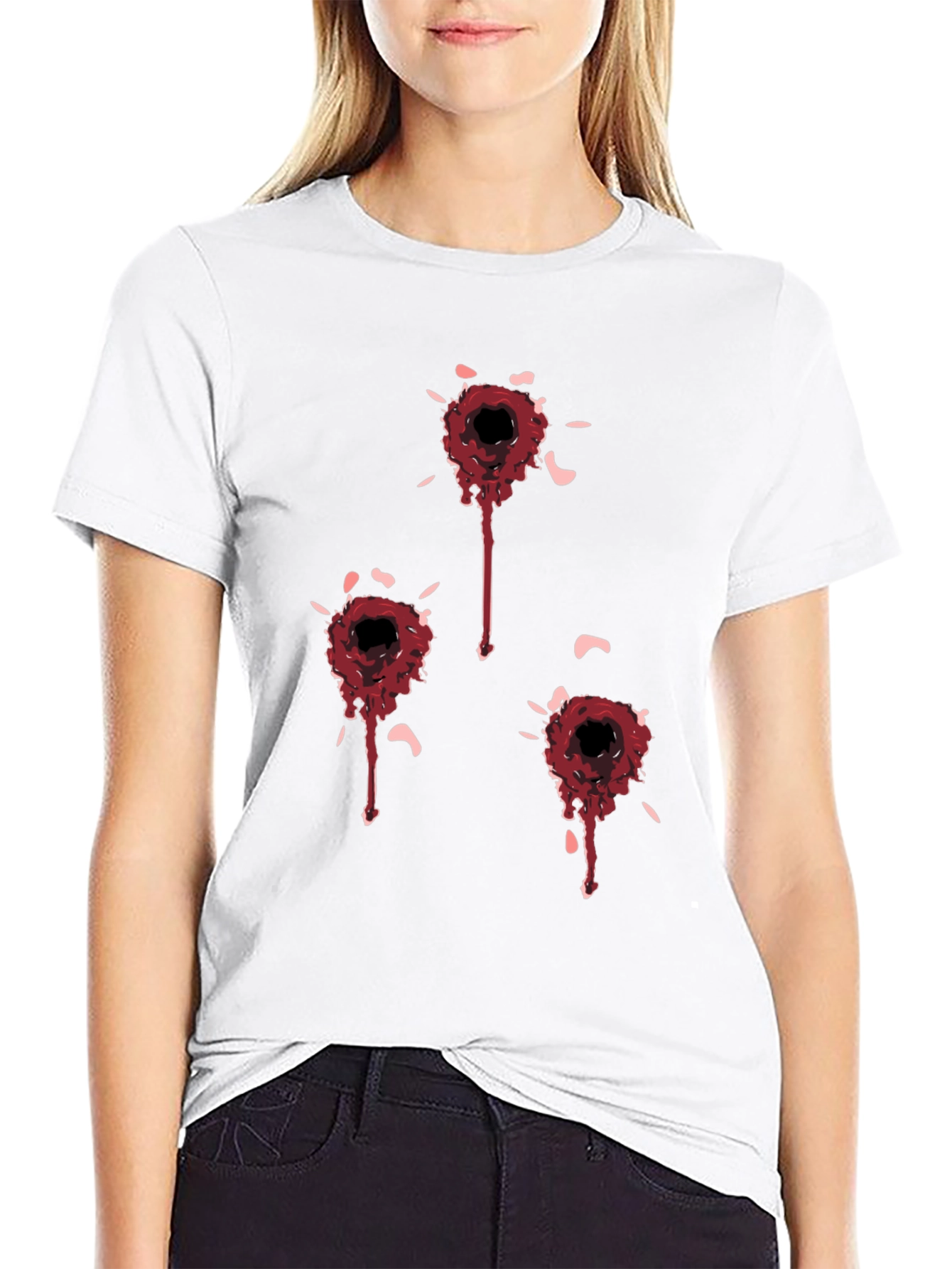 Graphic T-Shirt: Bullet Hole Design
