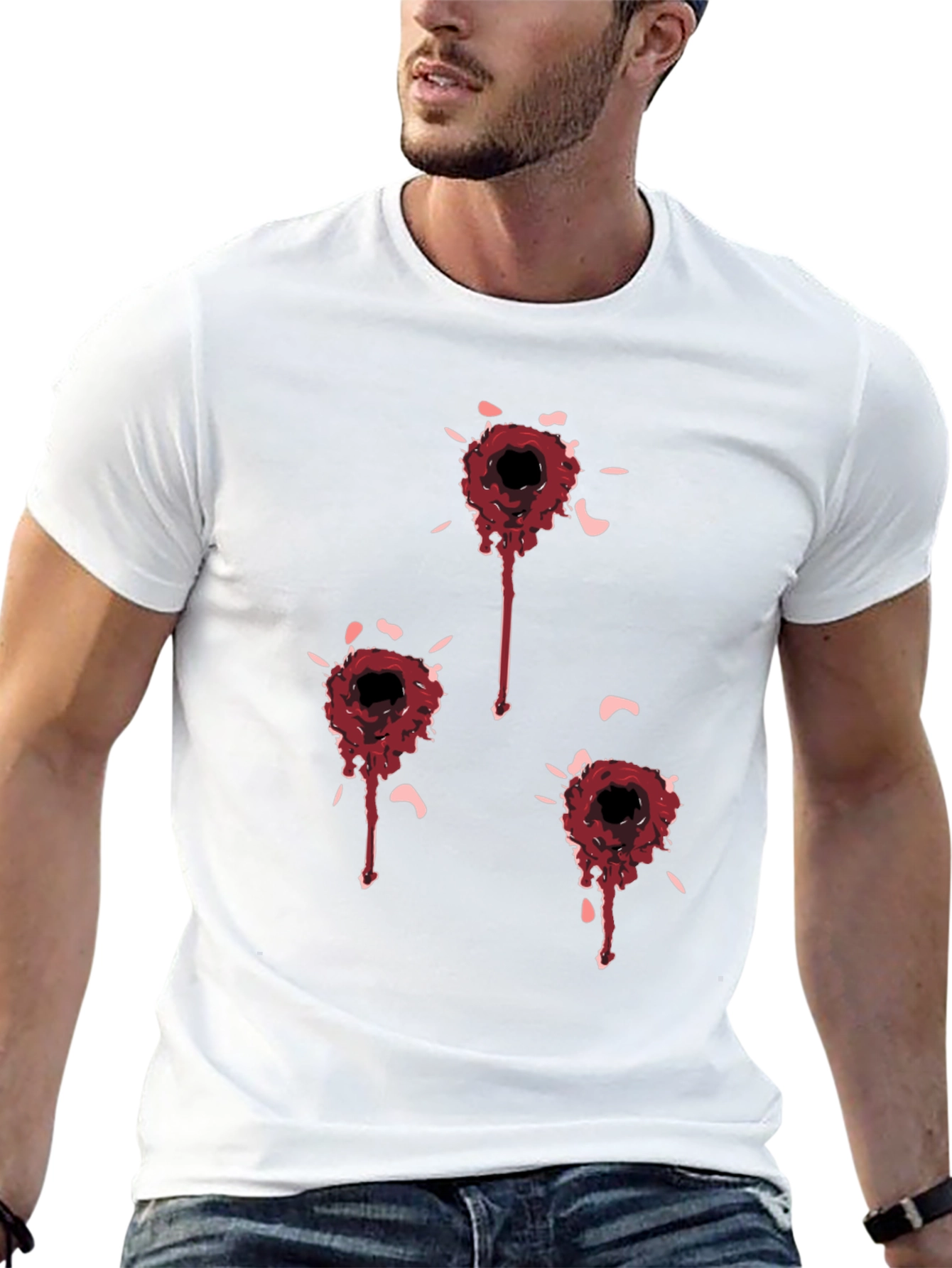 Graphic T-Shirt: Bullet Hole Design