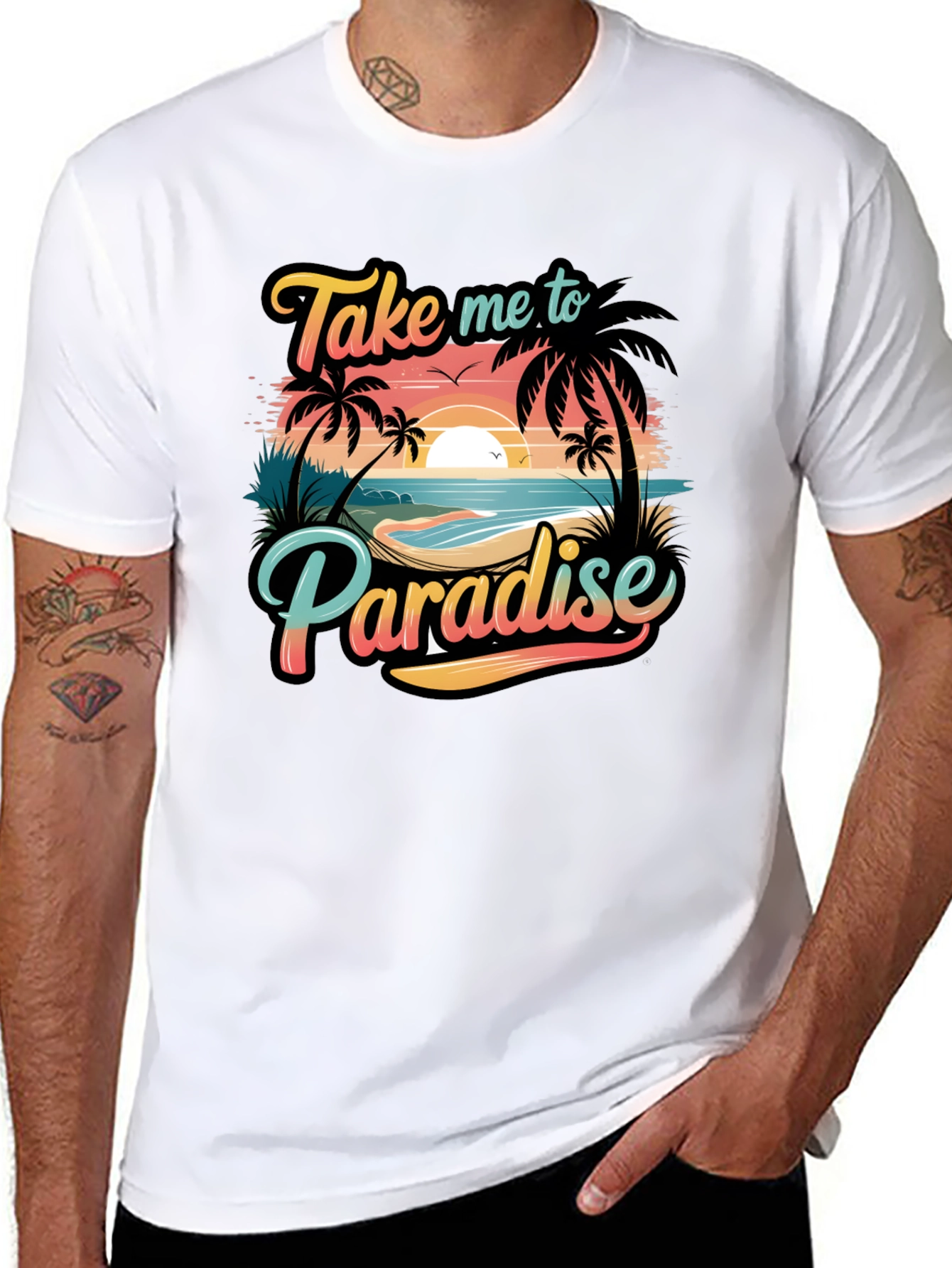 Paradise T-Shirt: Beach Vibes Tropical Design