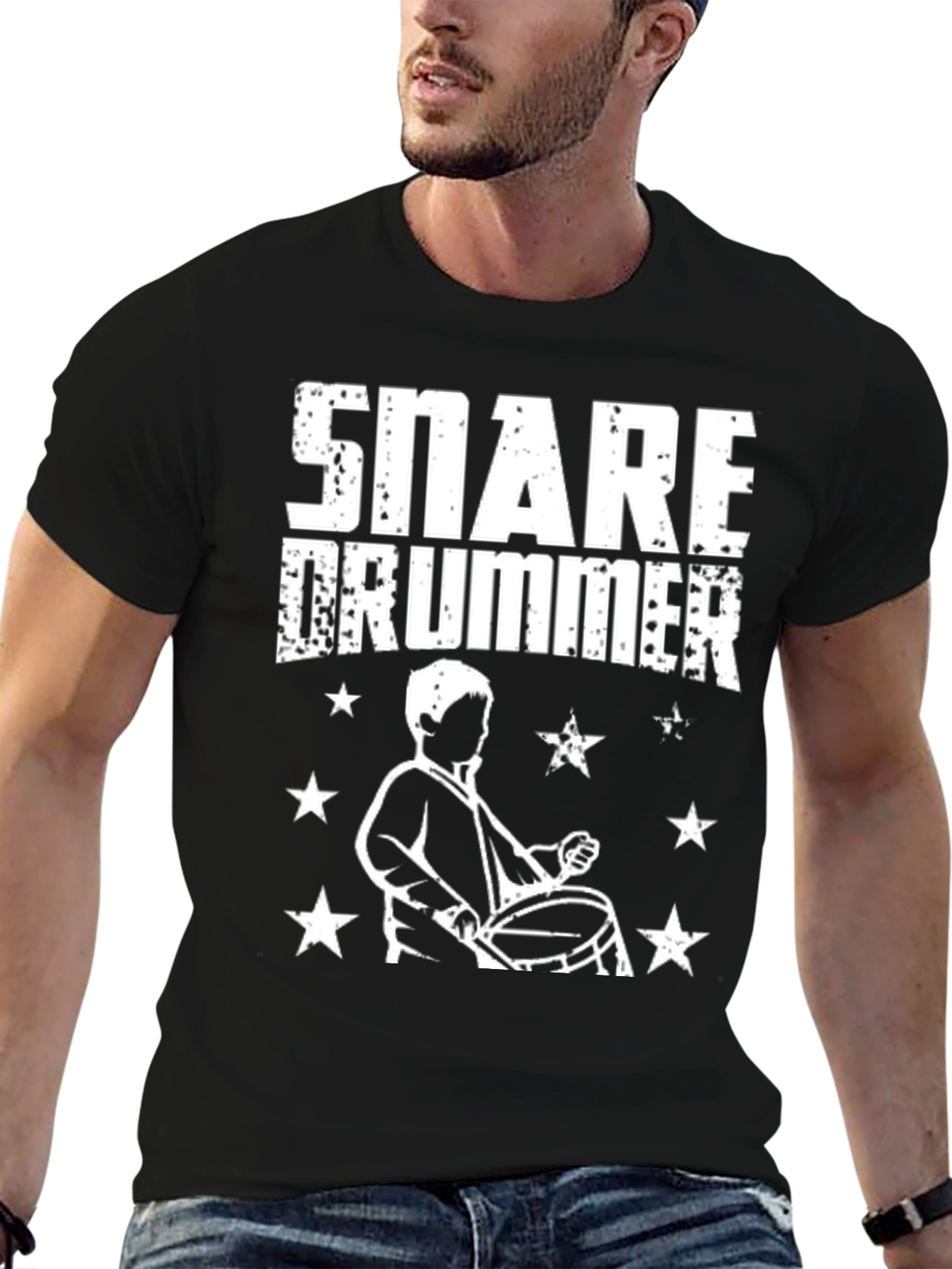 Snare Drummer Graphic Tee - Music Lovers T-Shirt