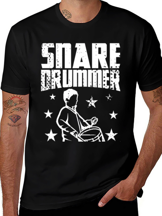 Snare Drummer Graphic Tee - Music Lovers T-Shirt