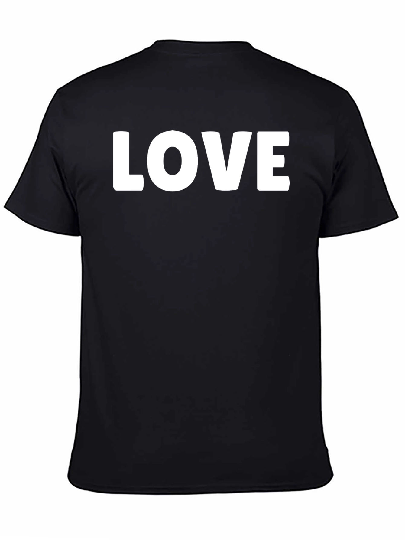 Love T-Shirt - Black Crew Neck Tee