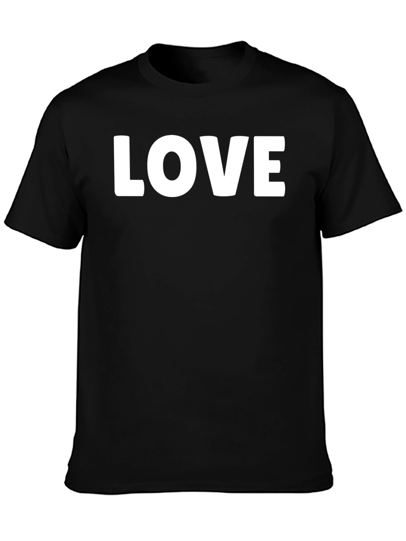 Love T-Shirt - Black Crew Neck Tee