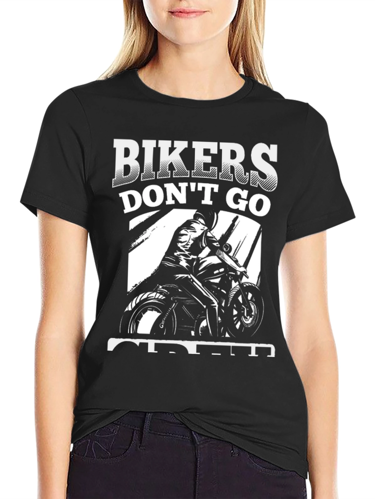 Bikers Dont Go Old They Get Older Black T-Shirt