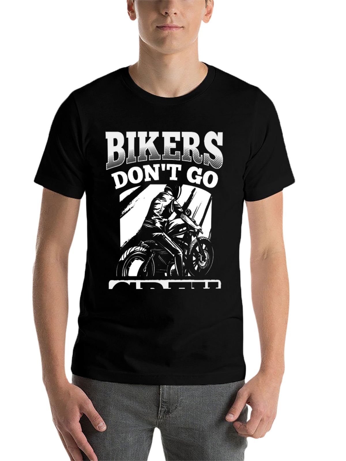 Bikers Dont Go Old They Get Older Black T-Shirt