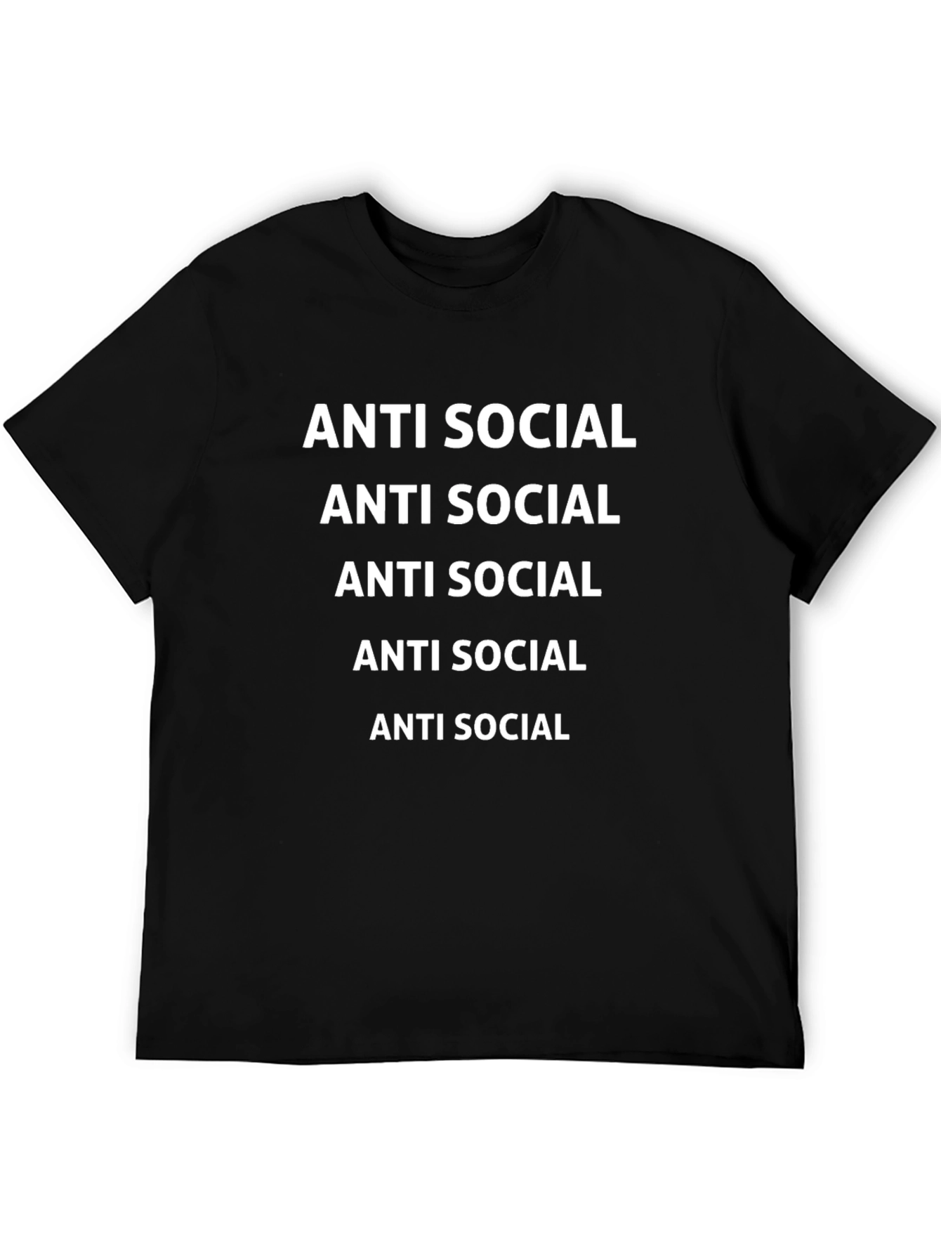 Anti Social T-Shirt Black Graphic Tee