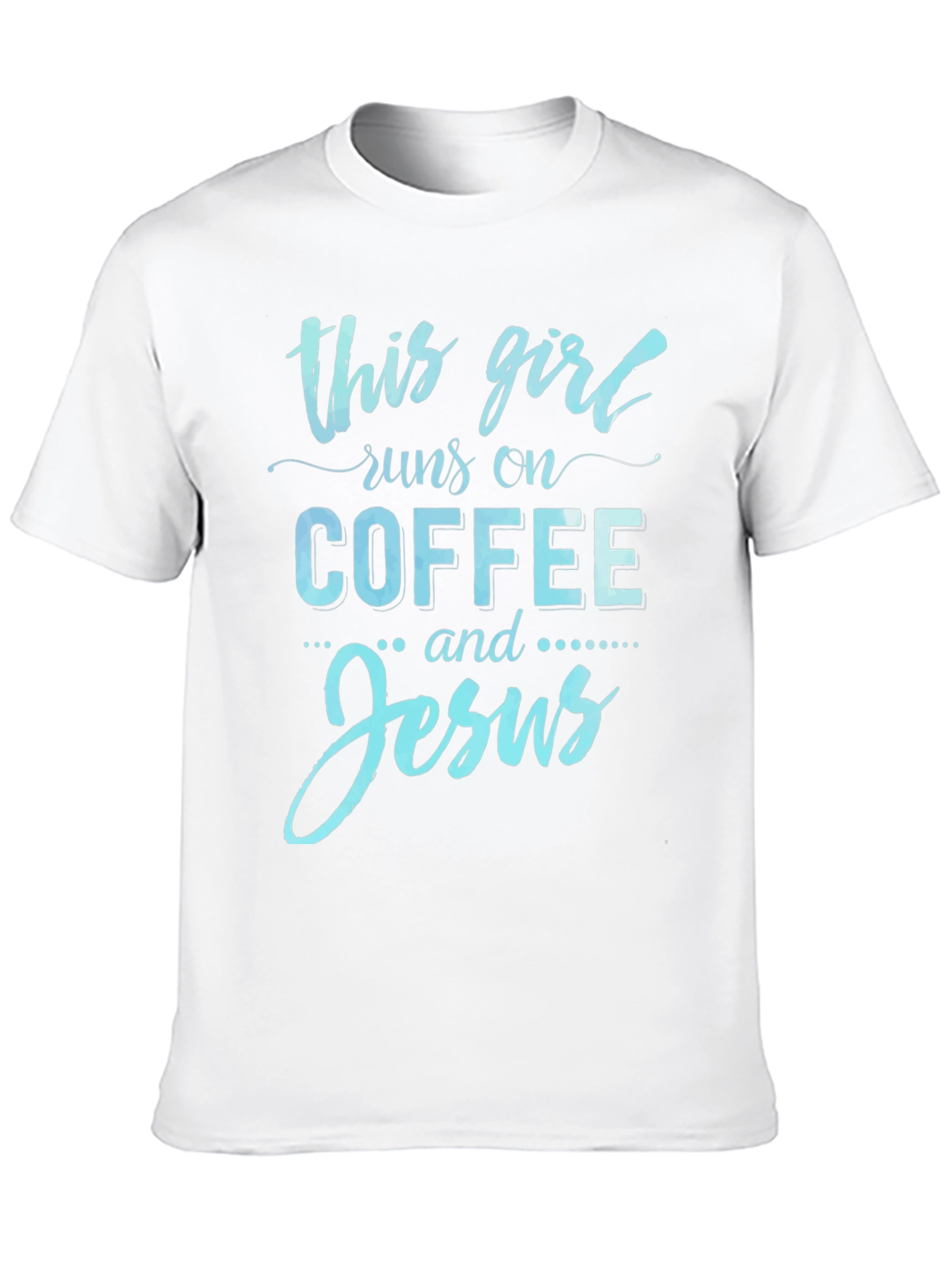 This Girl Runs On Coffee And Jesus Graphic Tee