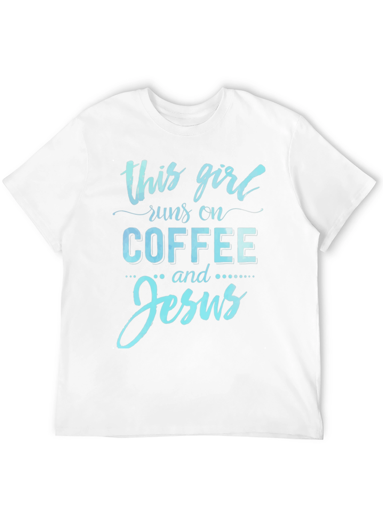 This Girl Runs On Coffee And Jesus Graphic Tee