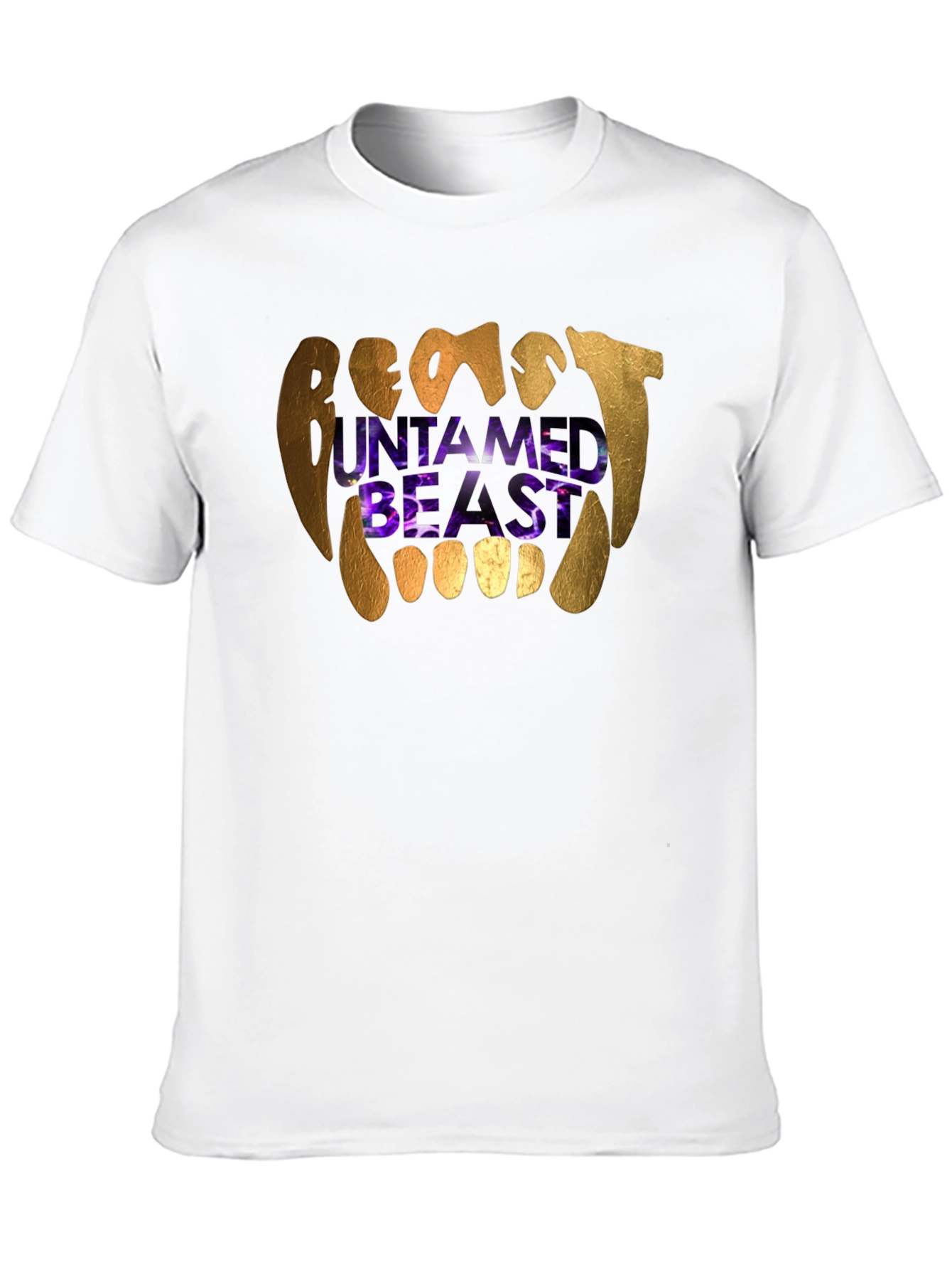 Untamed Beast Graphic Tee - Black Cotton T-Shirt