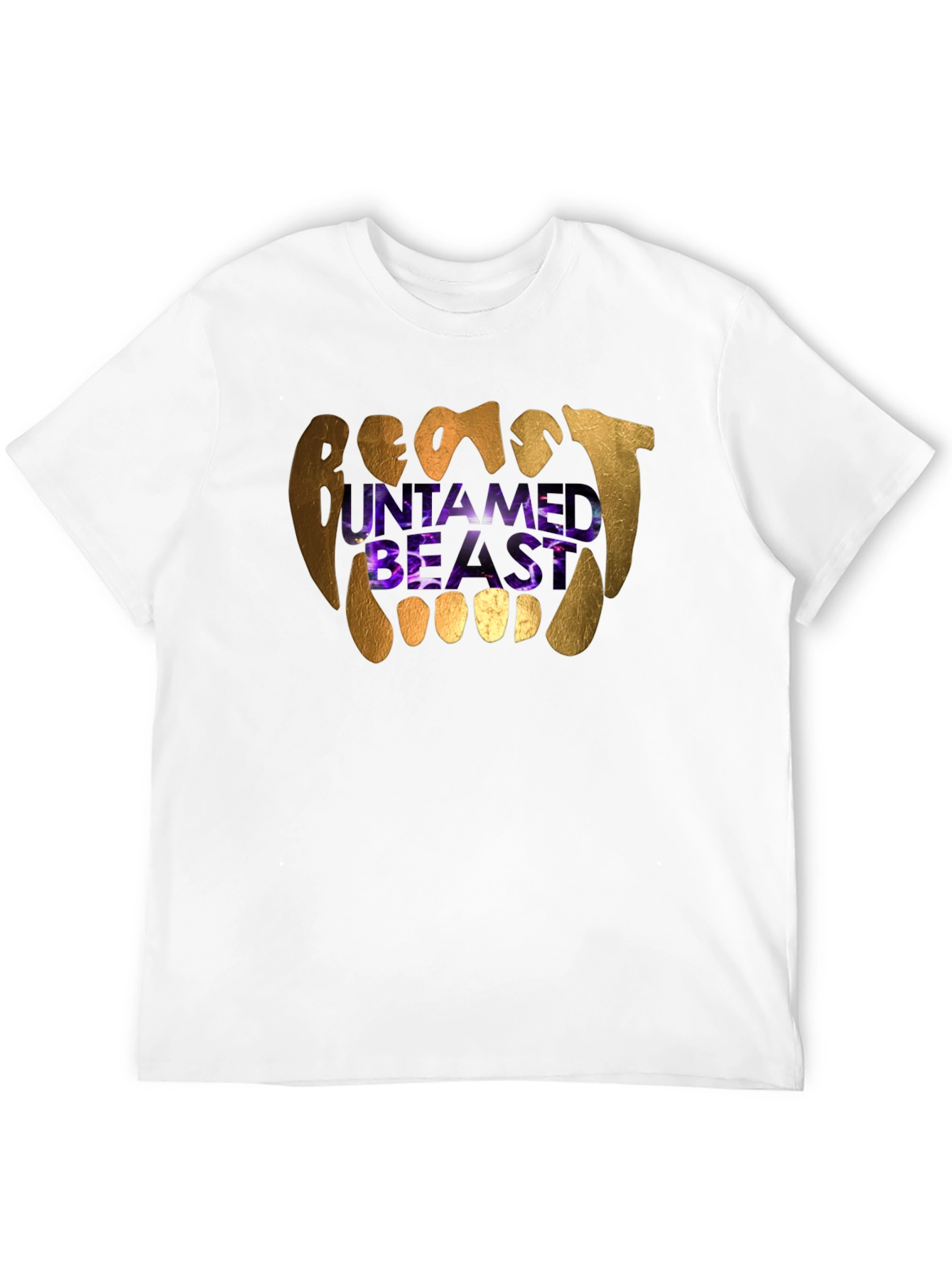 Untamed Beast Graphic Tee - Black Cotton T-Shirt