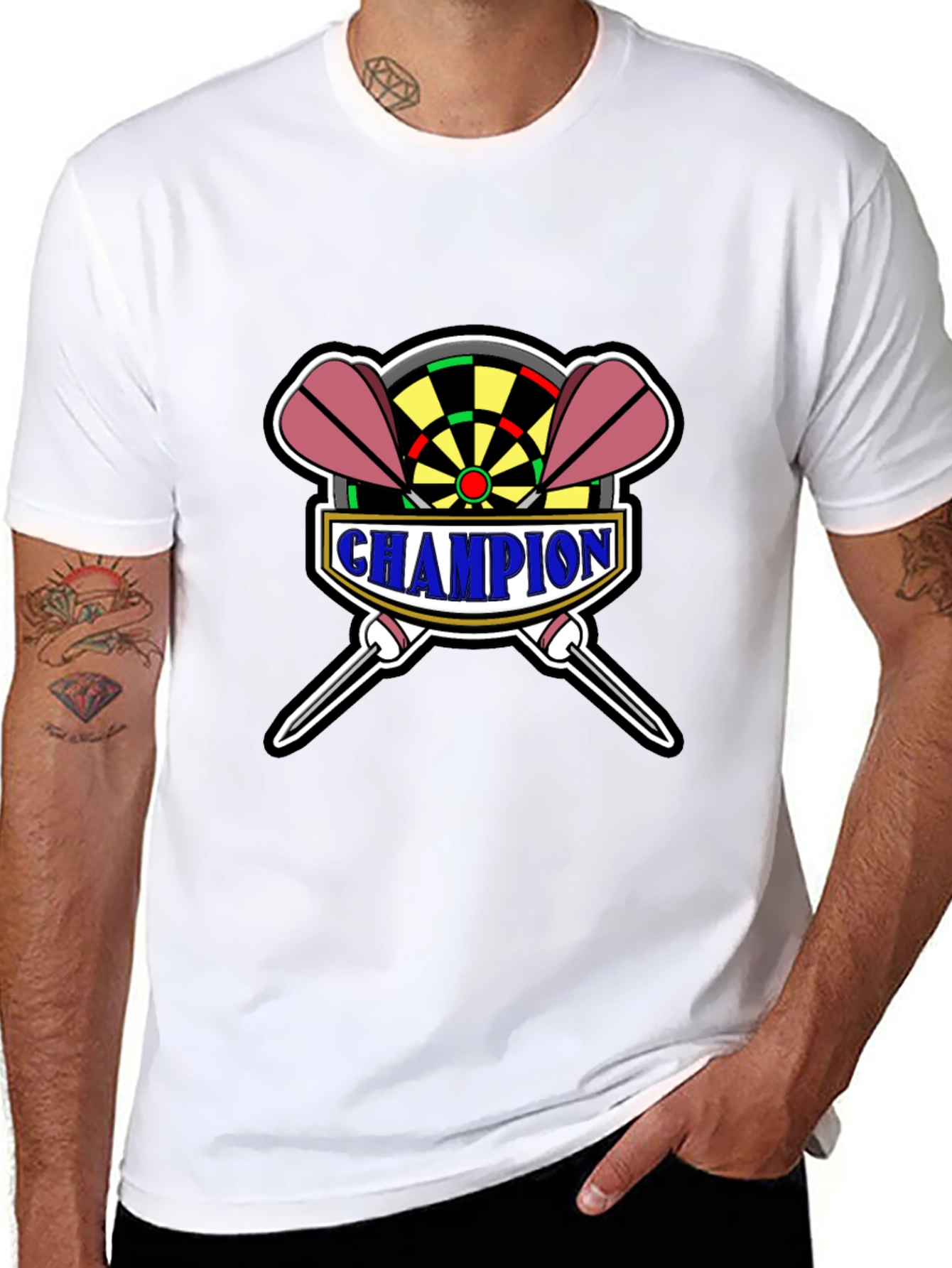 Champion Dart T-Shirt - Dartboard Design