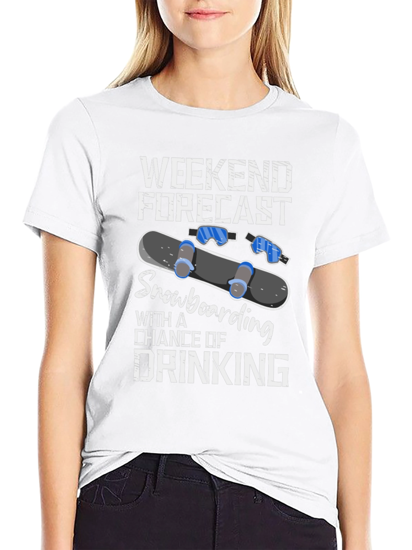 Weekend Forecast Snowboarding & Drinking T-Shirt