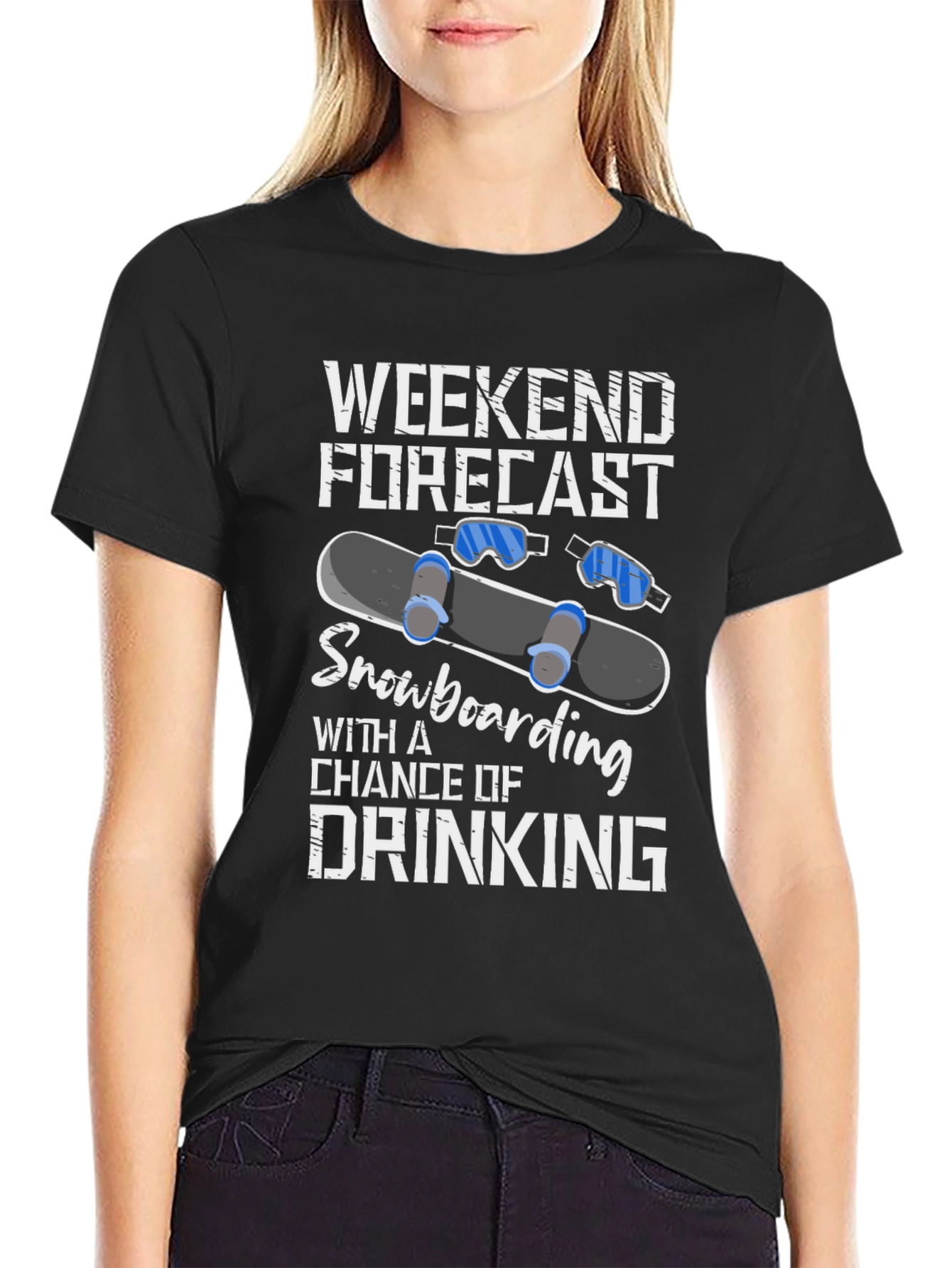 Weekend Forecast Snowboarding & Drinking T-Shirt