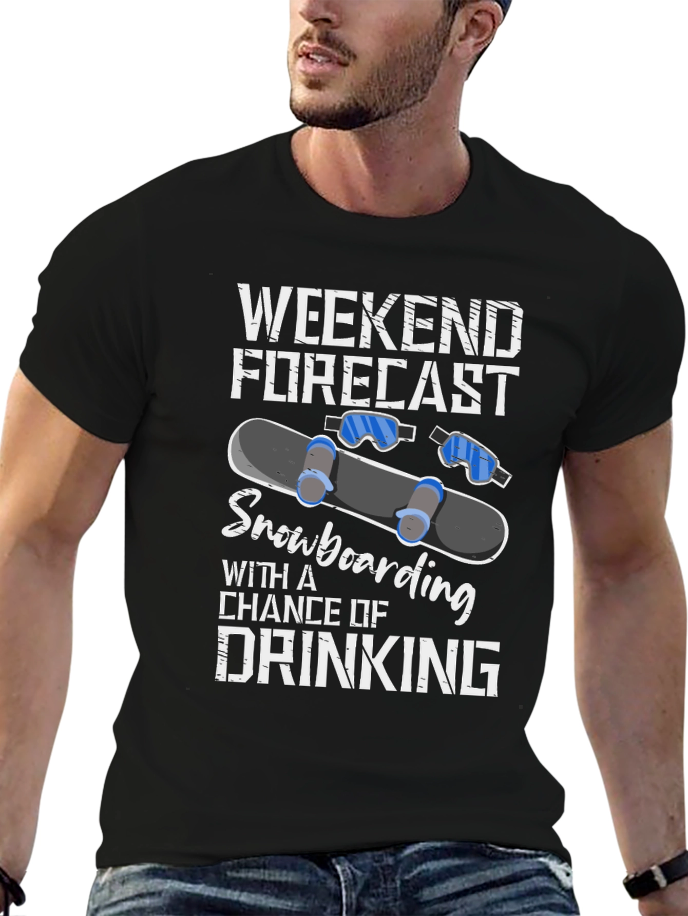 Weekend Forecast Snowboarding & Drinking T-Shirt