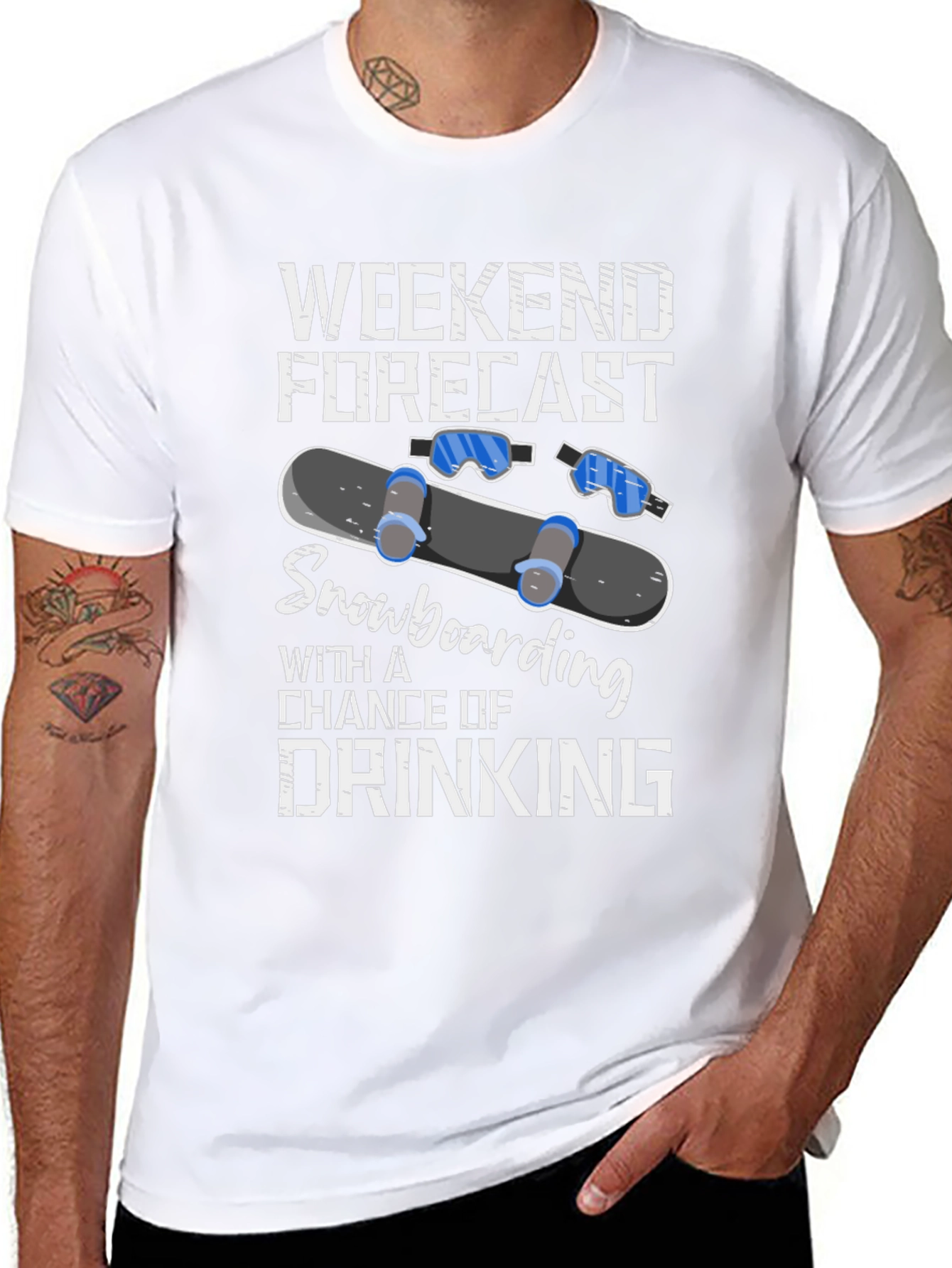 Weekend Forecast Snowboarding & Drinking T-Shirt