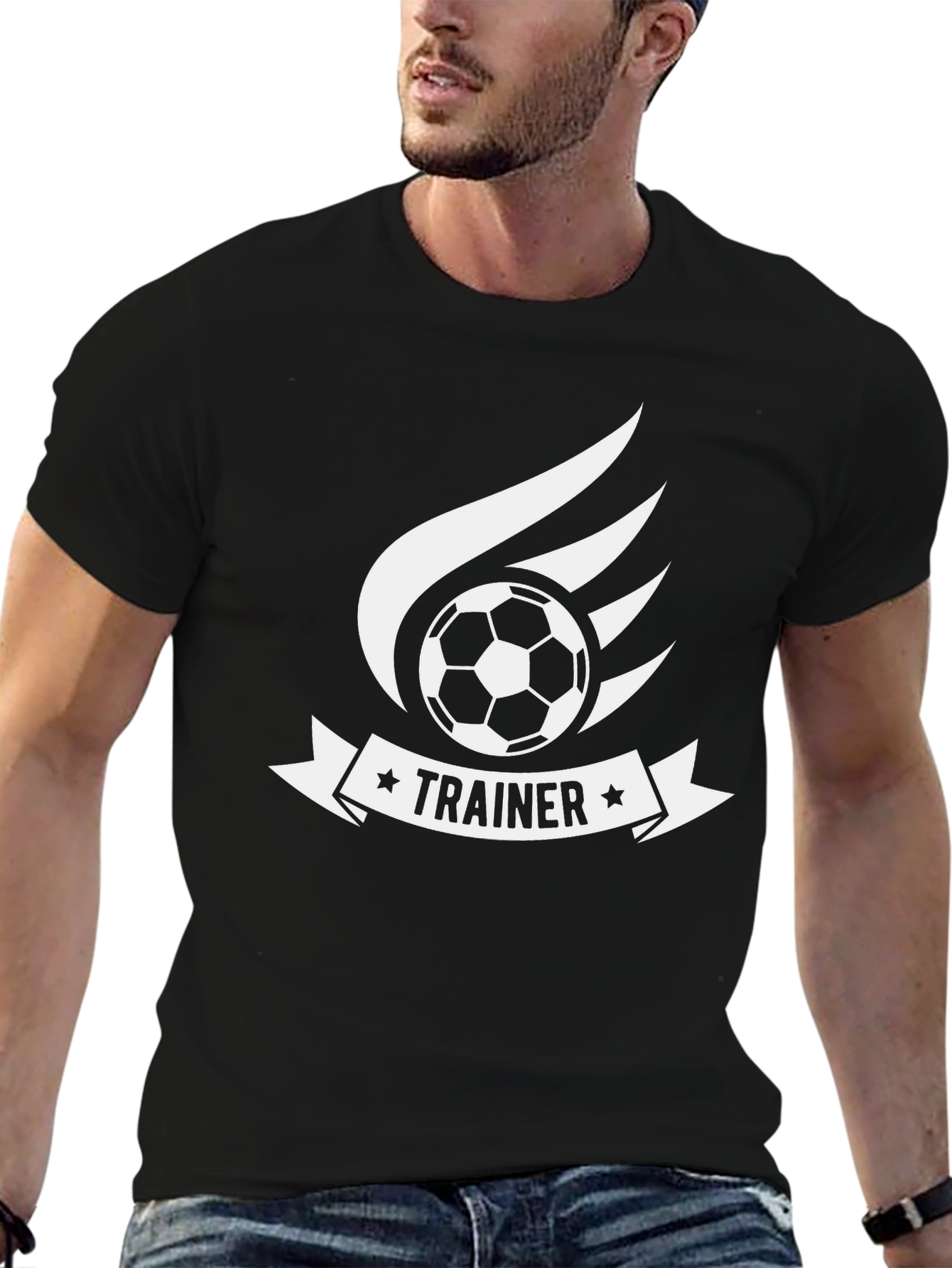 Trainer Soccer Ball Graphic T-Shirt