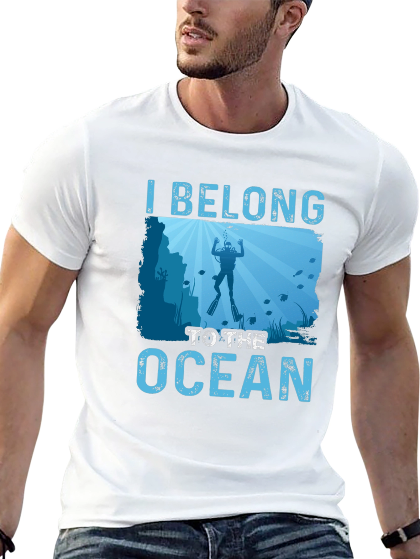 I Belong to the Ocean Diver Graphic T-Shirt