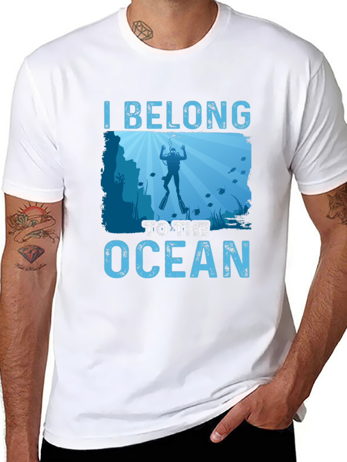 I Belong to the Ocean Diver Graphic T-Shirt
