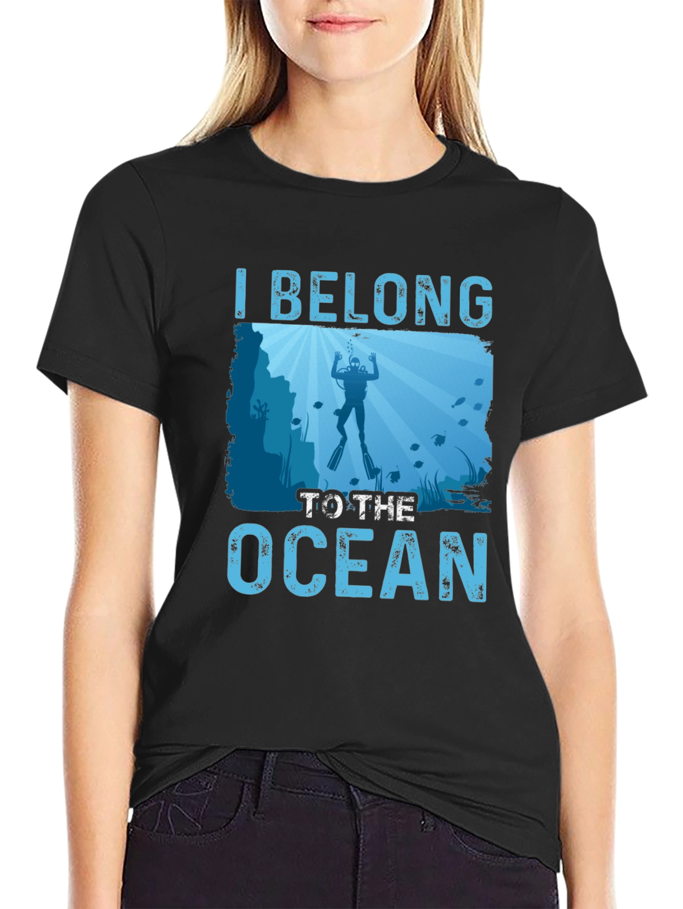I Belong to the Ocean Diver Graphic T-Shirt