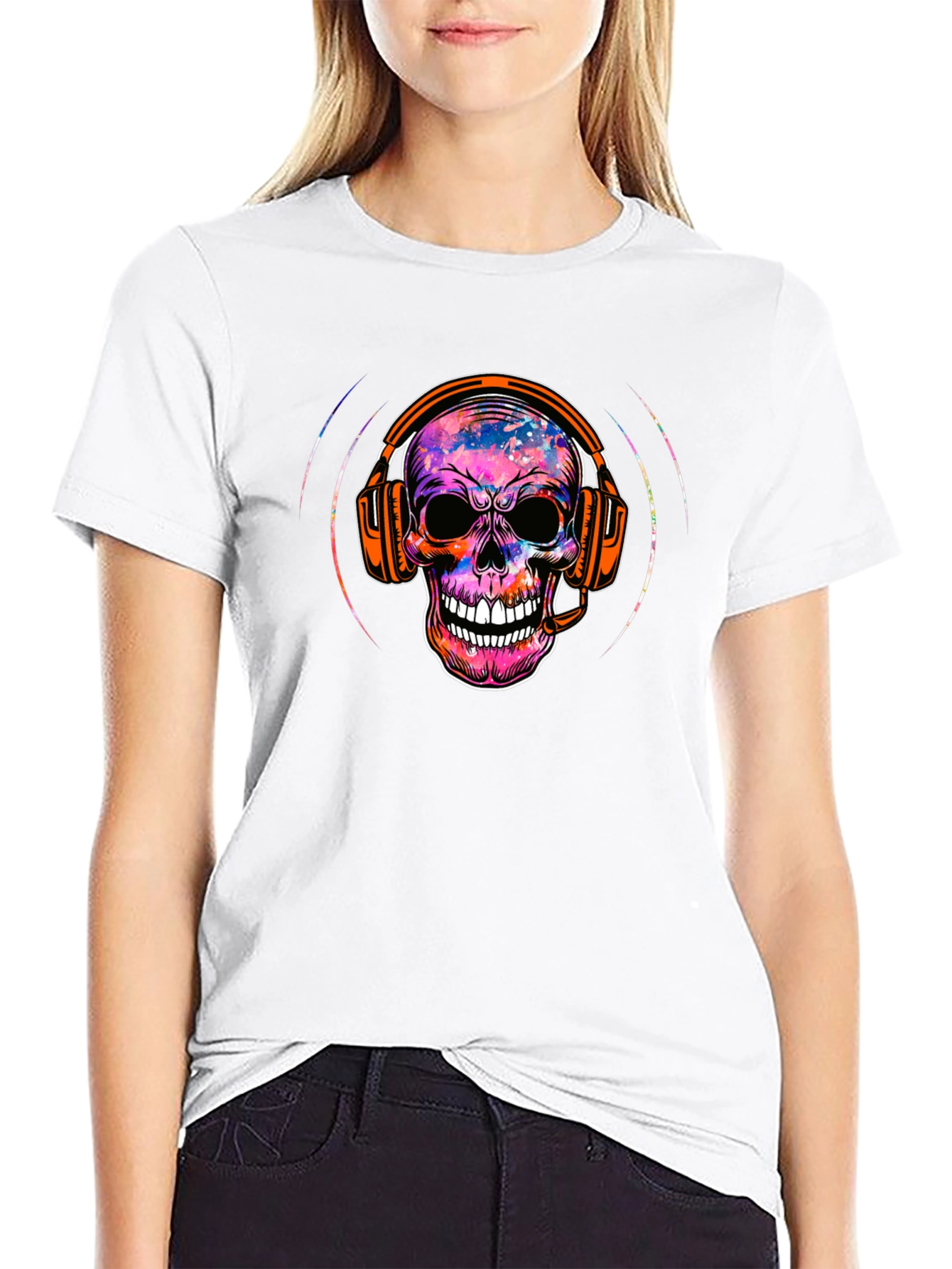 Skull Headphone Graphic Tee - Rock On!