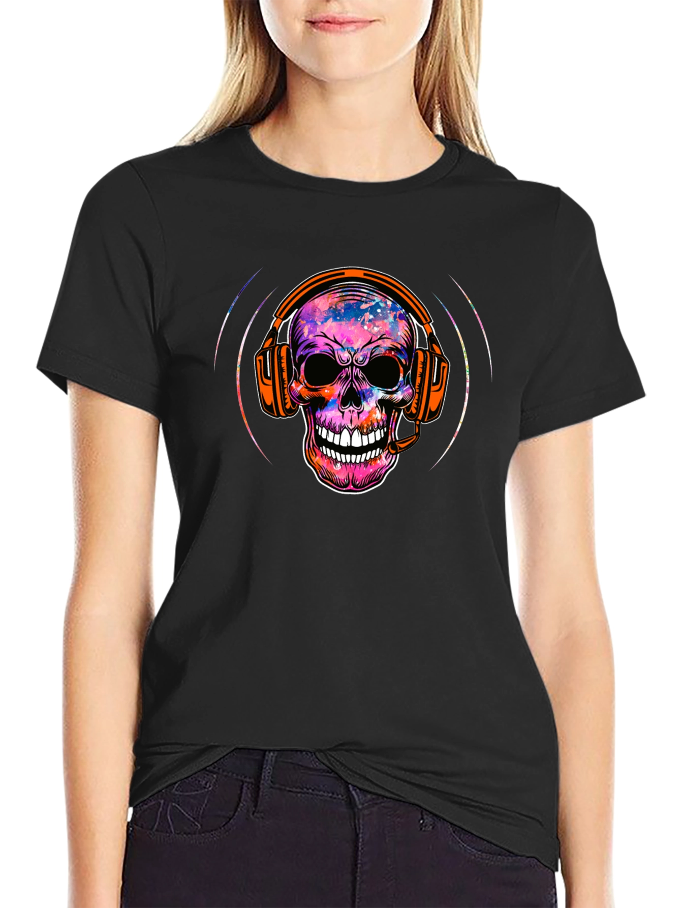 Skull Headphone Graphic Tee - Rock On!