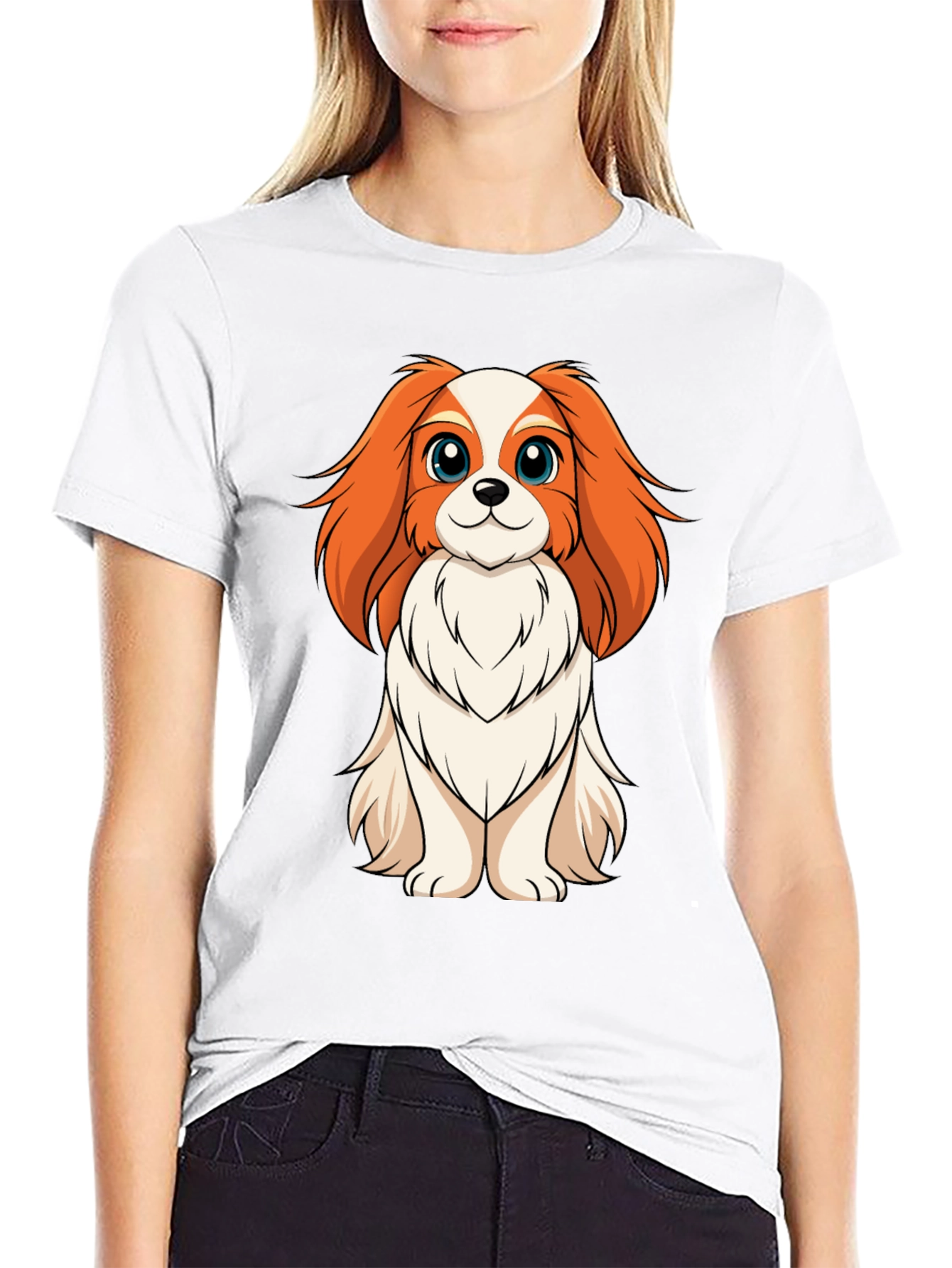 Cute Cavalier Spaniel Dog T-Shirt