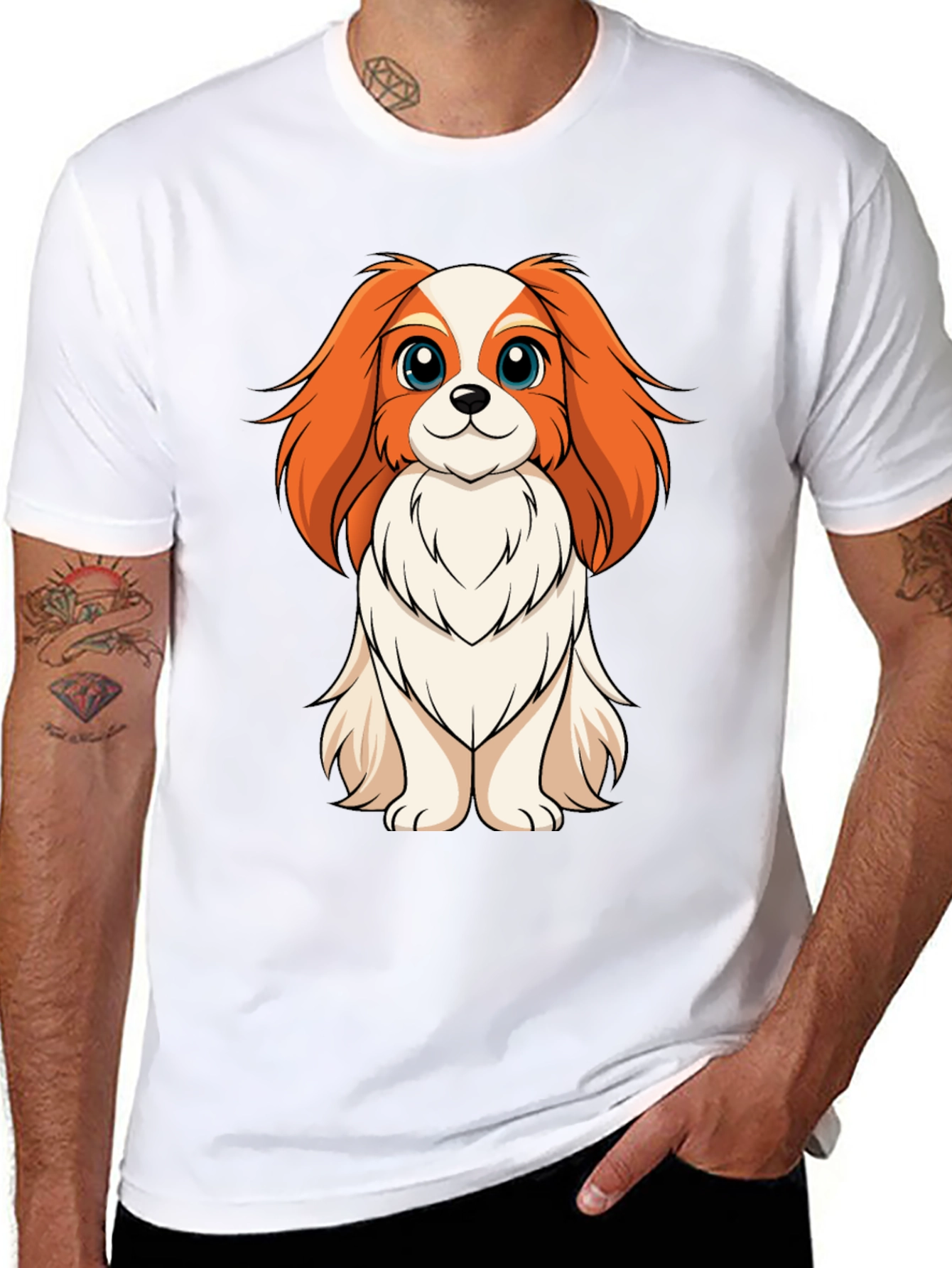 Cute Cavalier Spaniel Dog T-Shirt