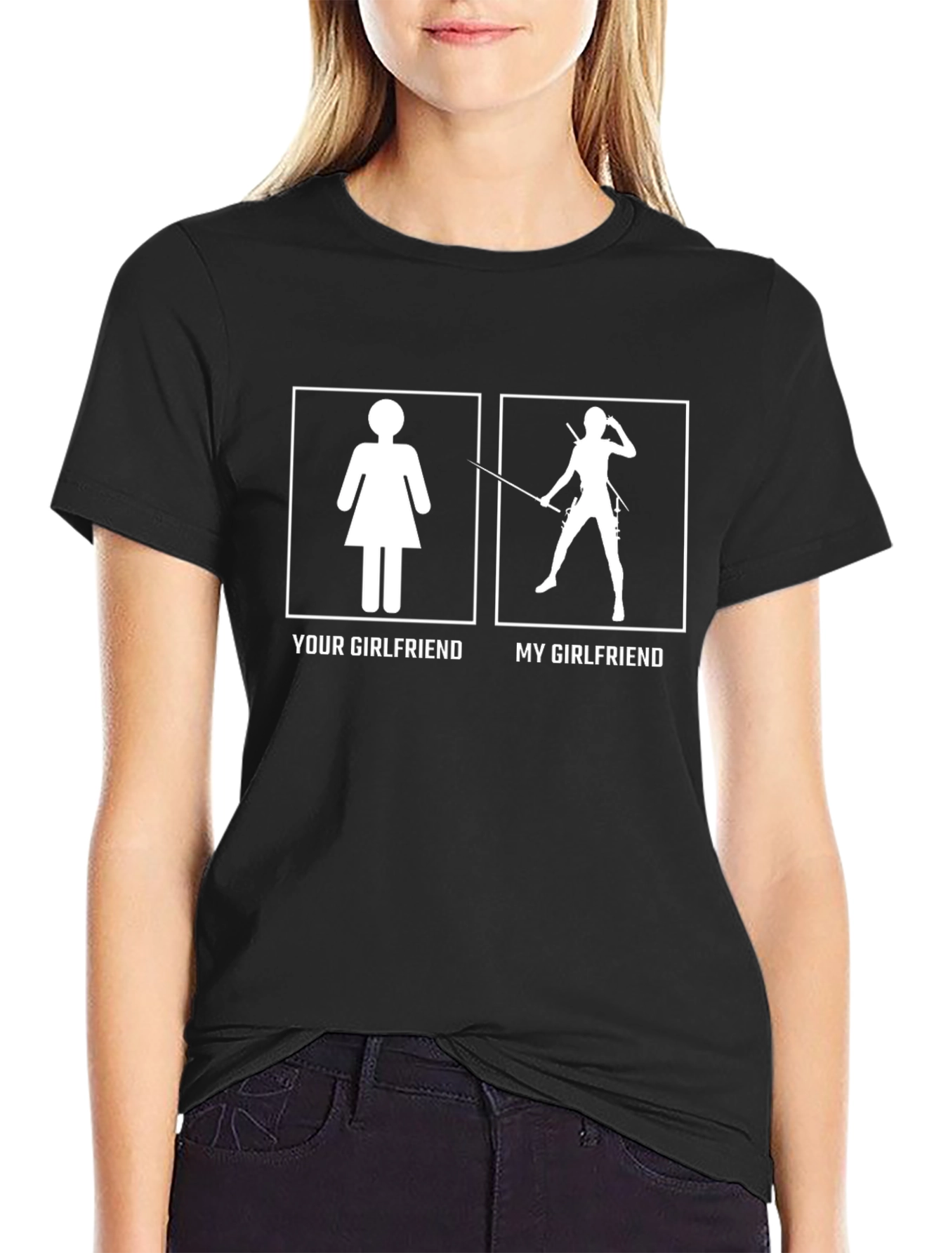 Funny Rock Climbing Girlfriend Graphic Tee
