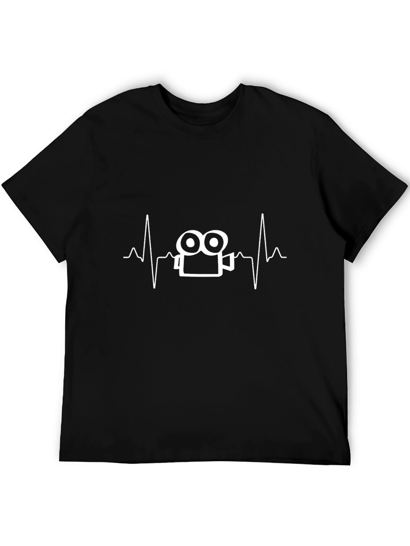 Camera Heartbeat T-Shirt - Black