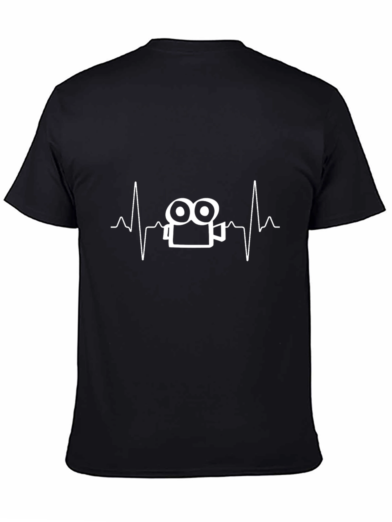Camera Heartbeat T-Shirt - Black