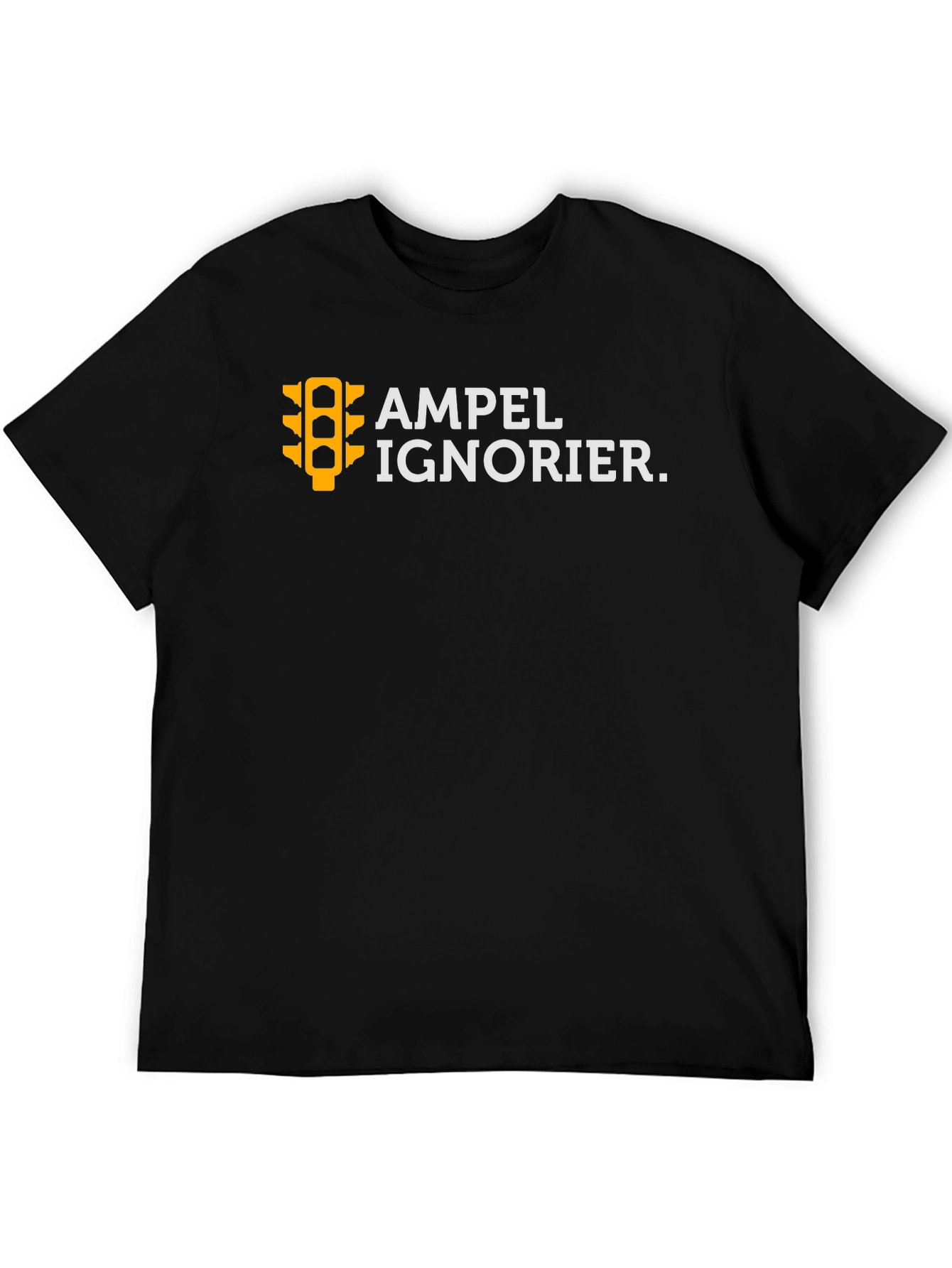 Ampel Ignorier Graphic Tee - Black Cotton T-Shirt