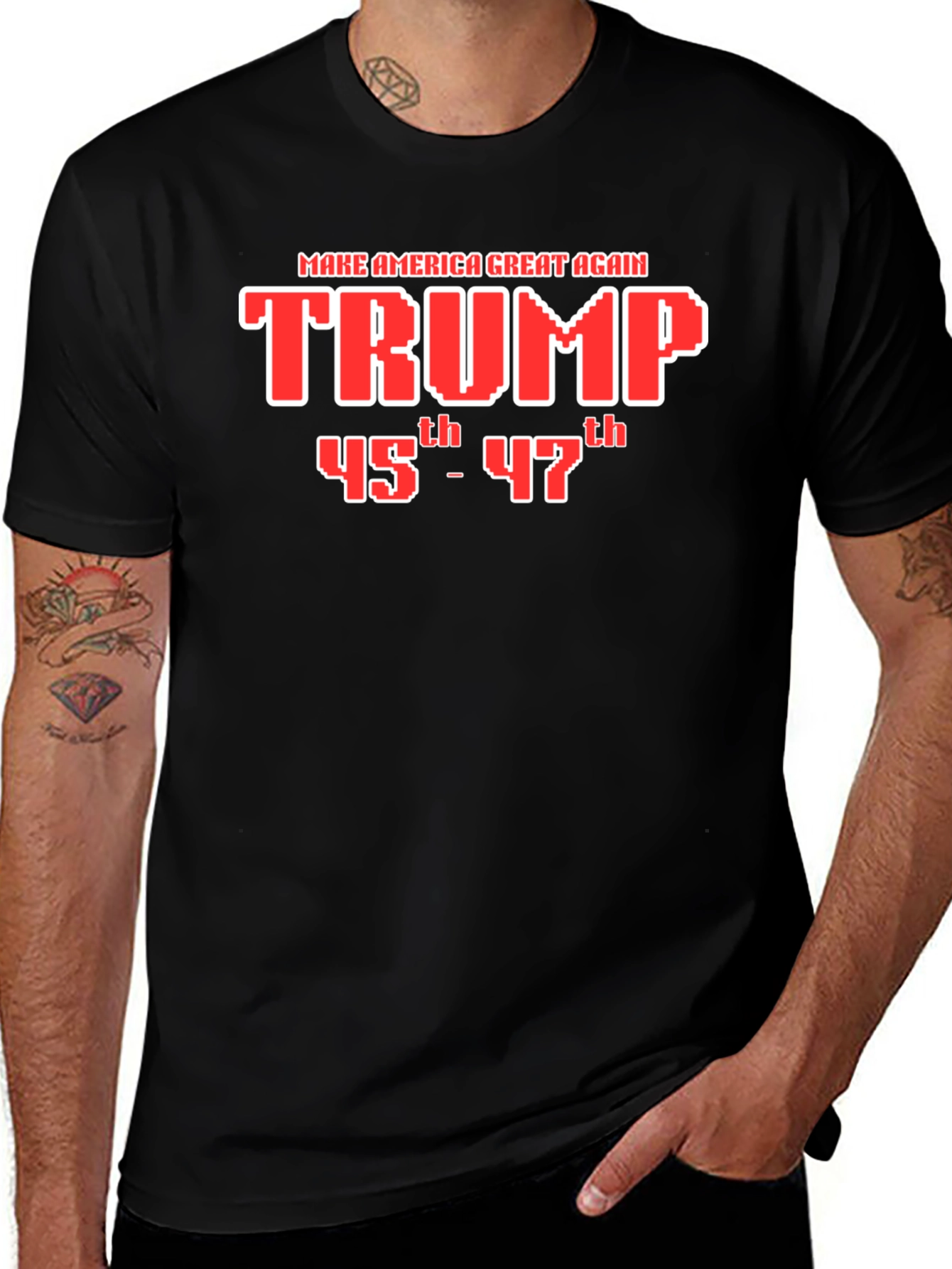 Trump MAGA 45th-47th Graphic T-Shirt