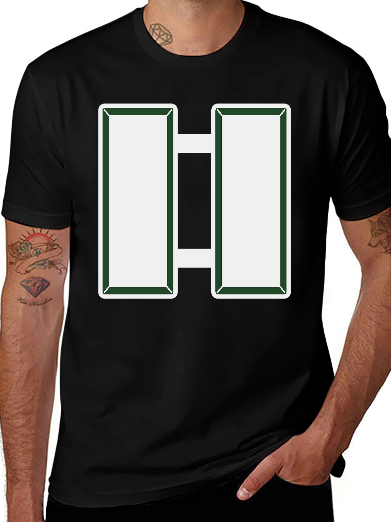 Army Rank Captain Bars T-Shirt - Military Pride Tee