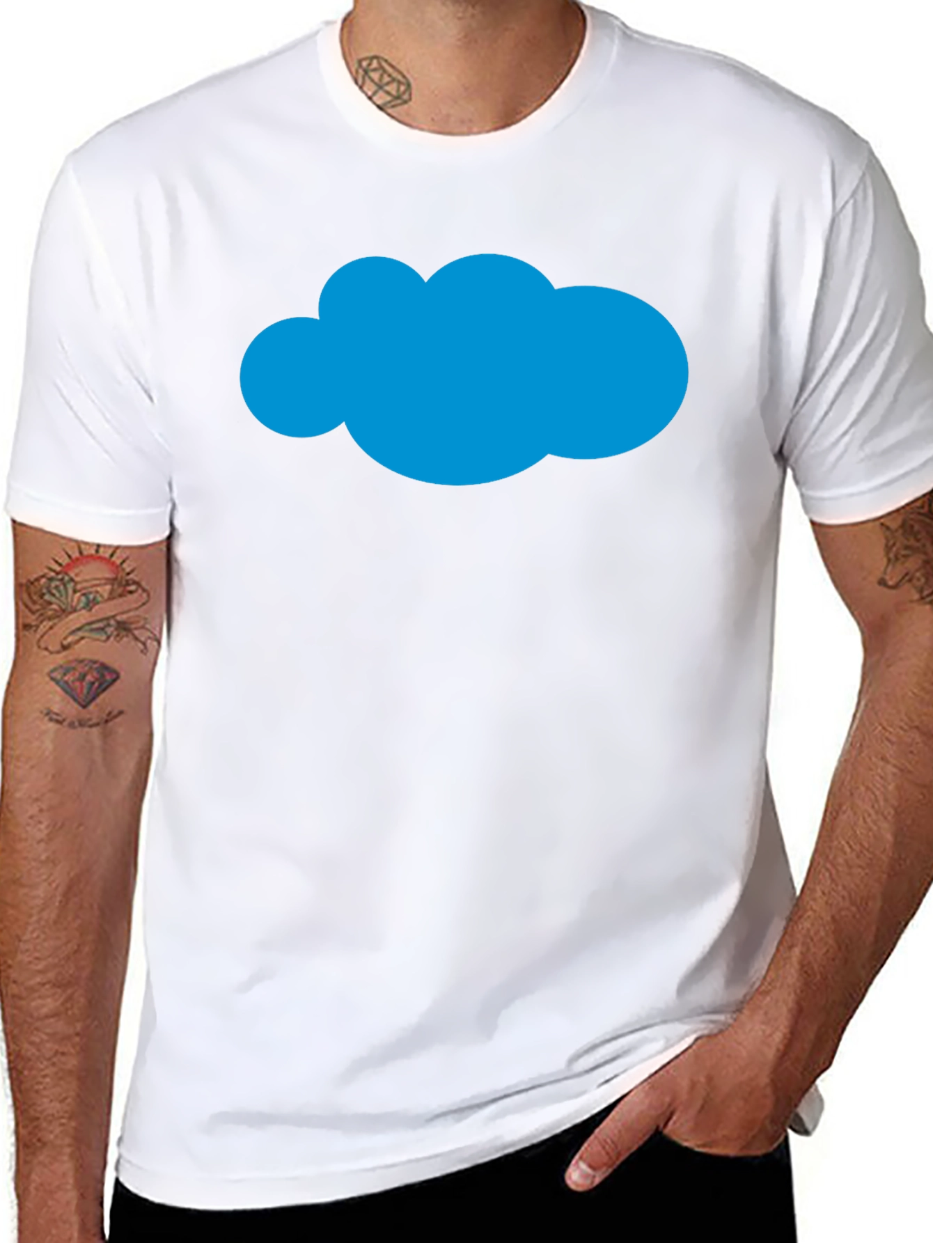 Cloud Graphic Tee - Soft Cotton Blend