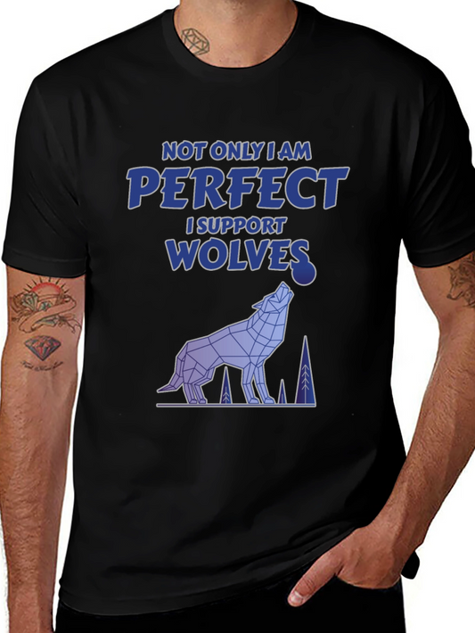 Perfect & Support Wolves Graphic T-Shirt