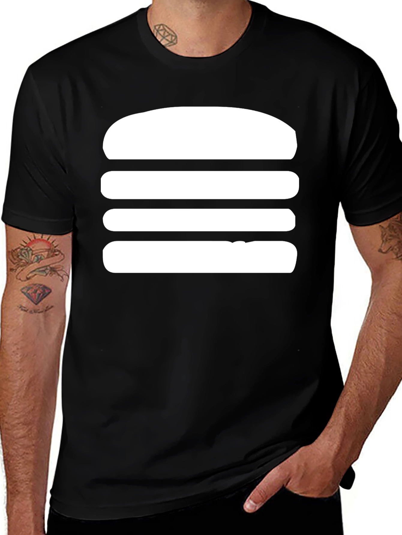 Burger Graphic Tee - Unisex Cotton Comfort