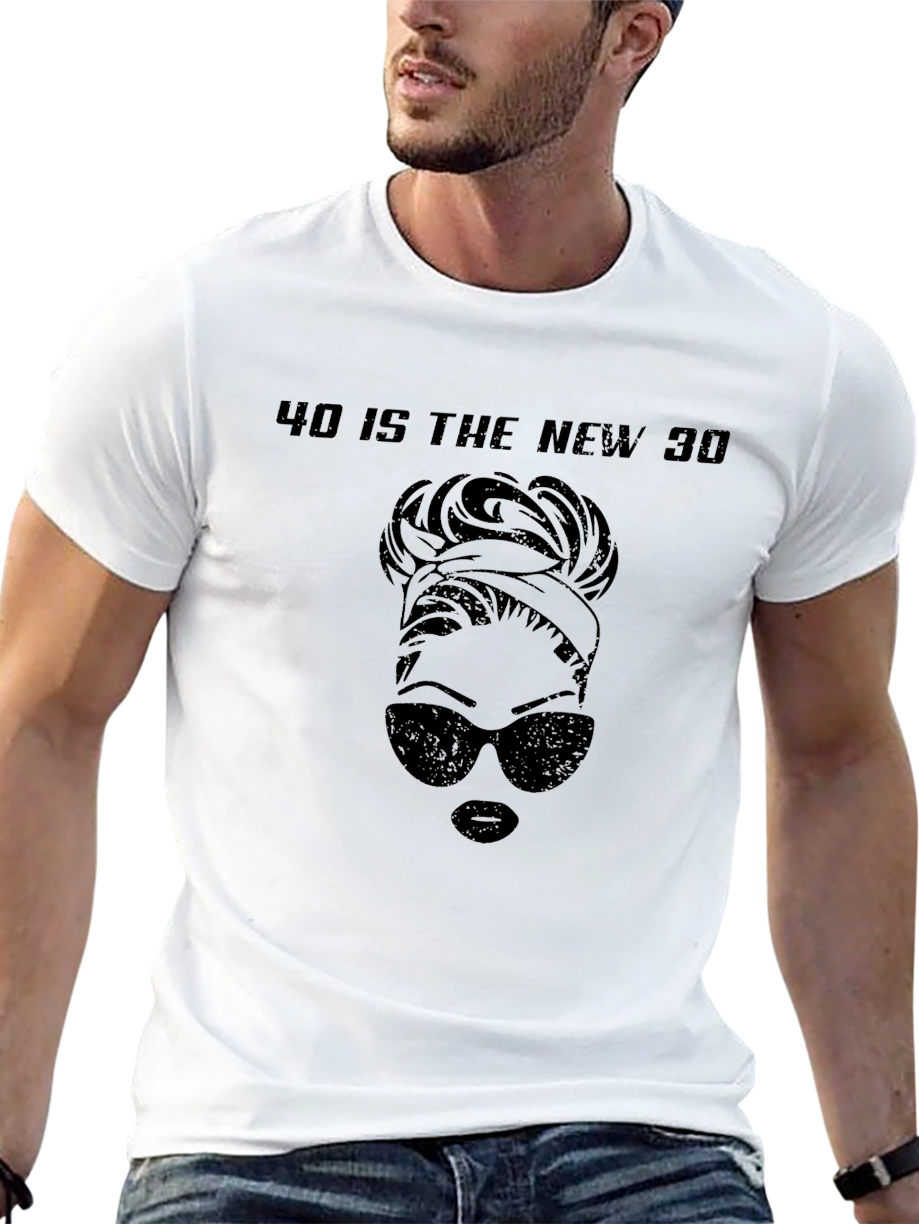 40 is the New 30 Messy Bun T-Shirt