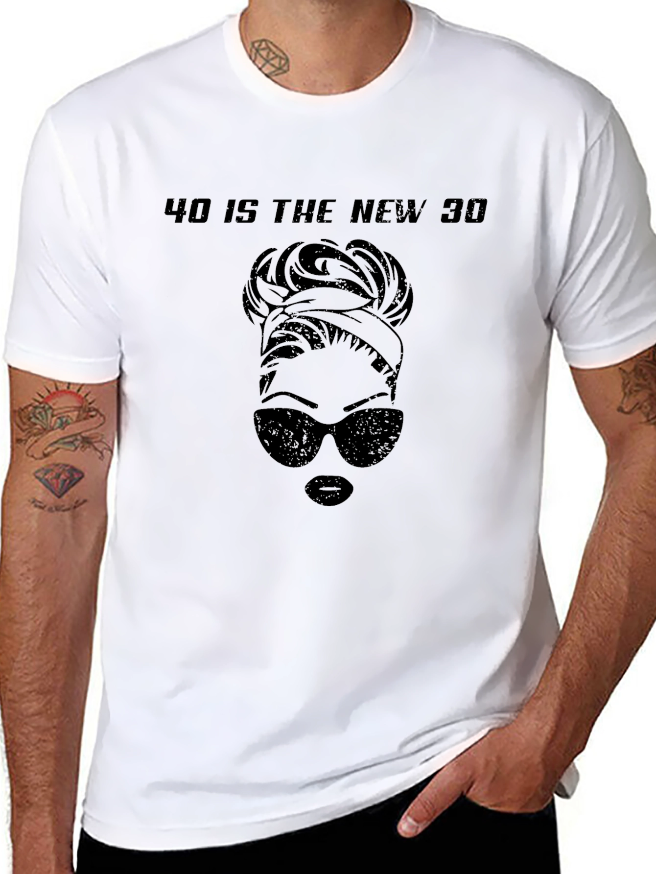 40 is the New 30 Messy Bun T-Shirt