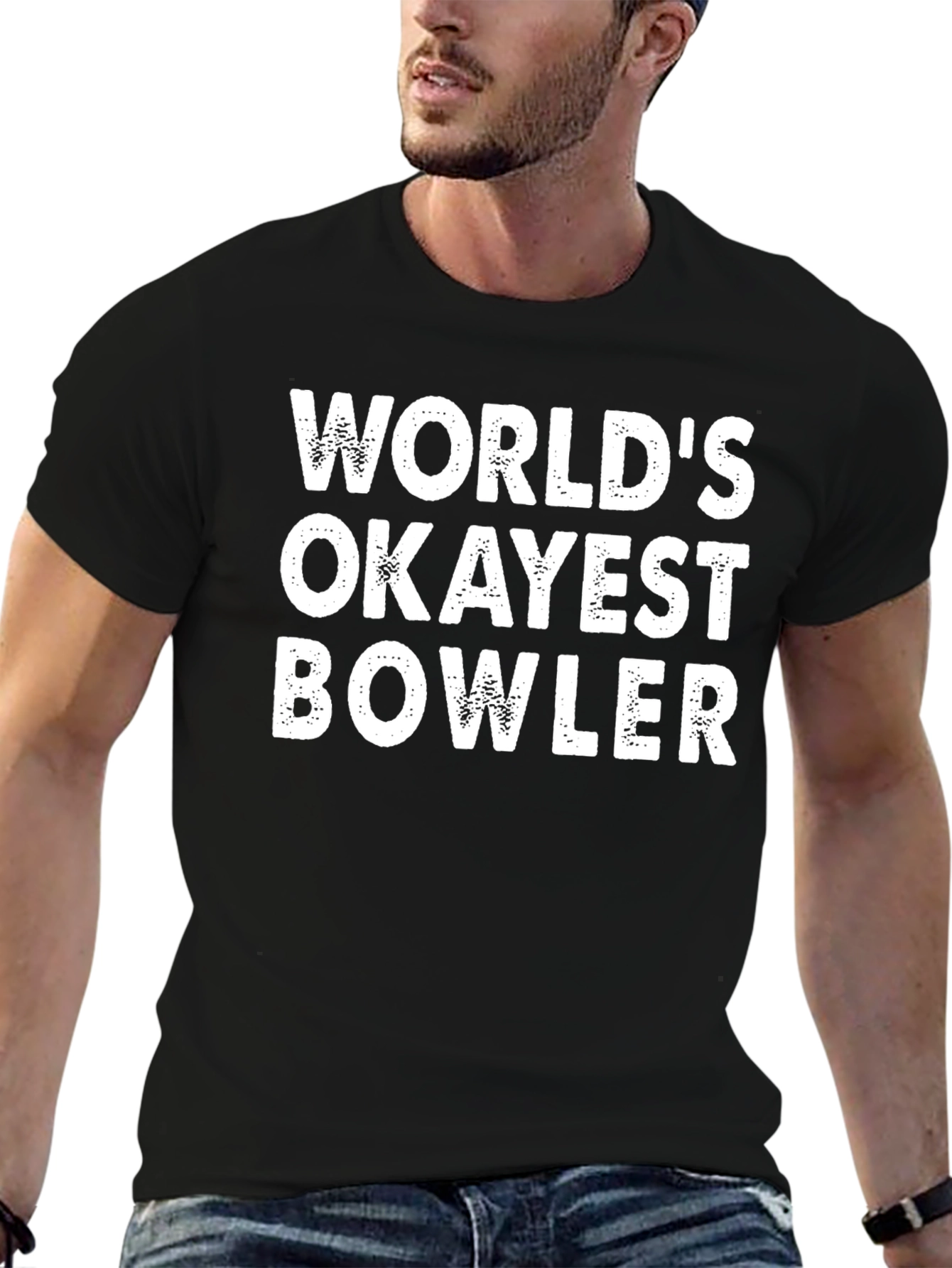 Worlds Okayest Bowler Funny T-Shirt