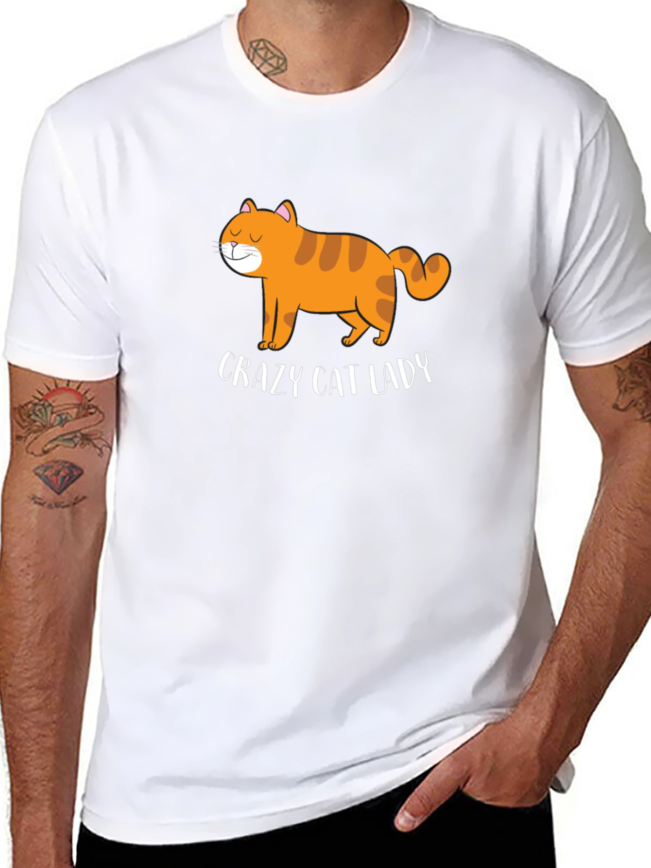 Crazy Cat Lady Graphic Tee - Black