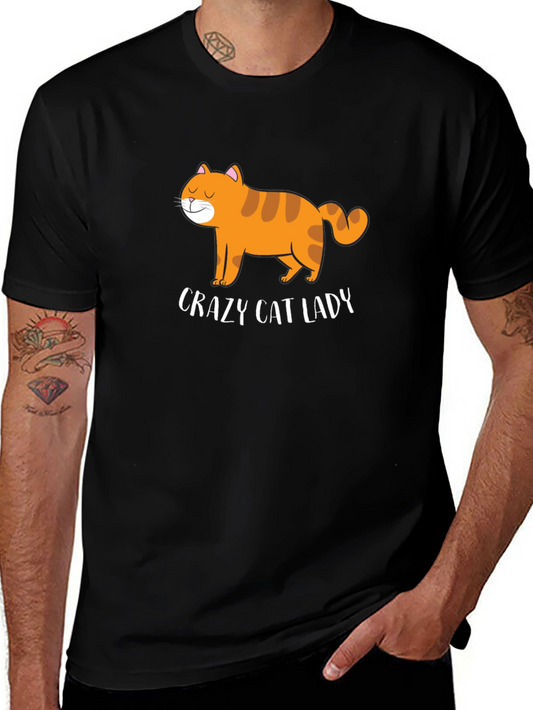 Crazy Cat Lady Graphic Tee - Black