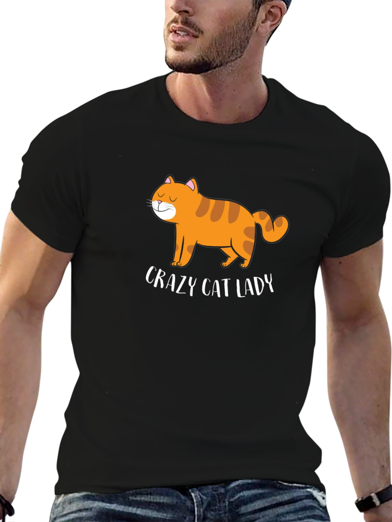 Crazy Cat Lady Graphic Tee - Black