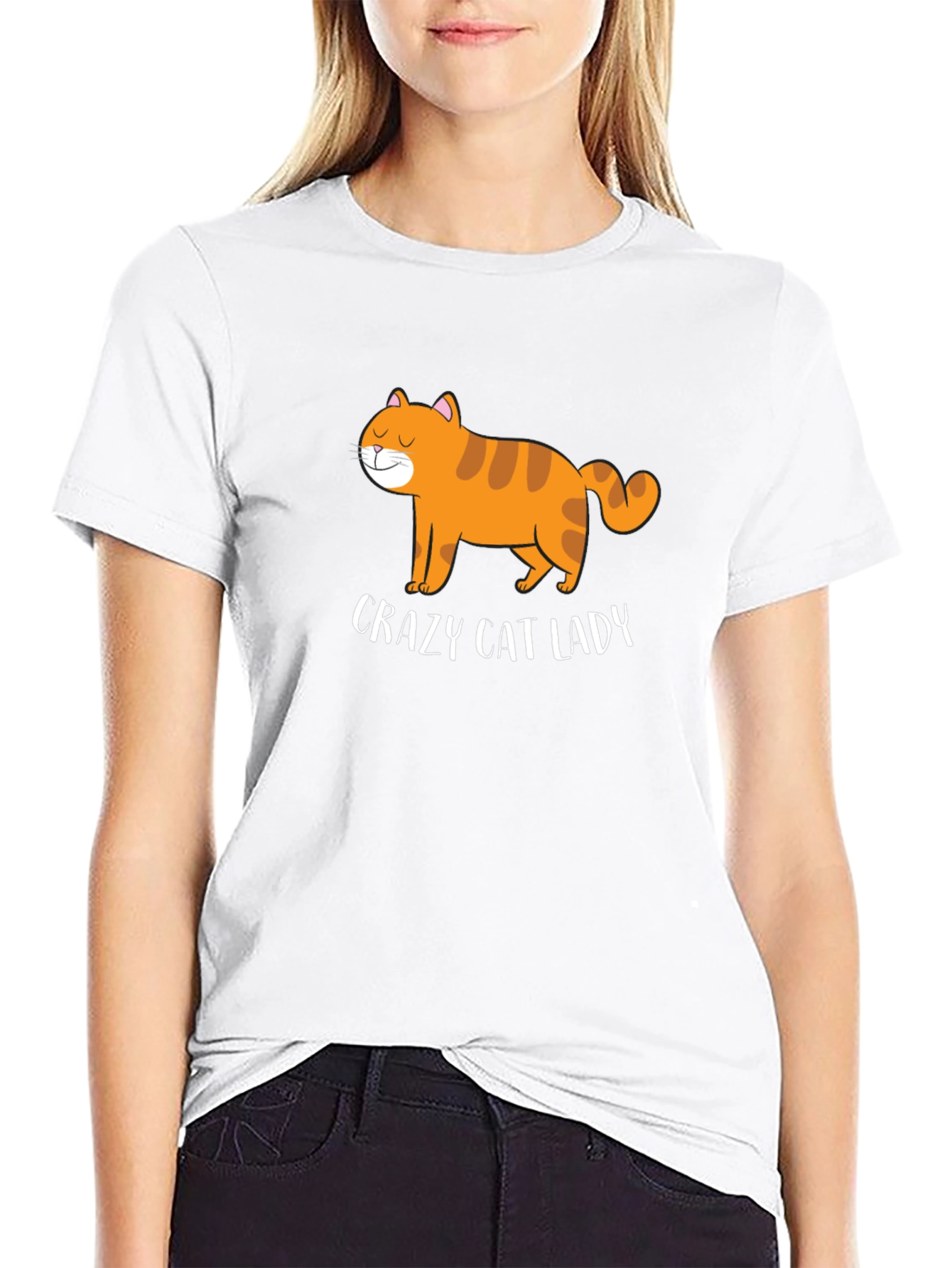 Crazy Cat Lady Graphic Tee - Black
