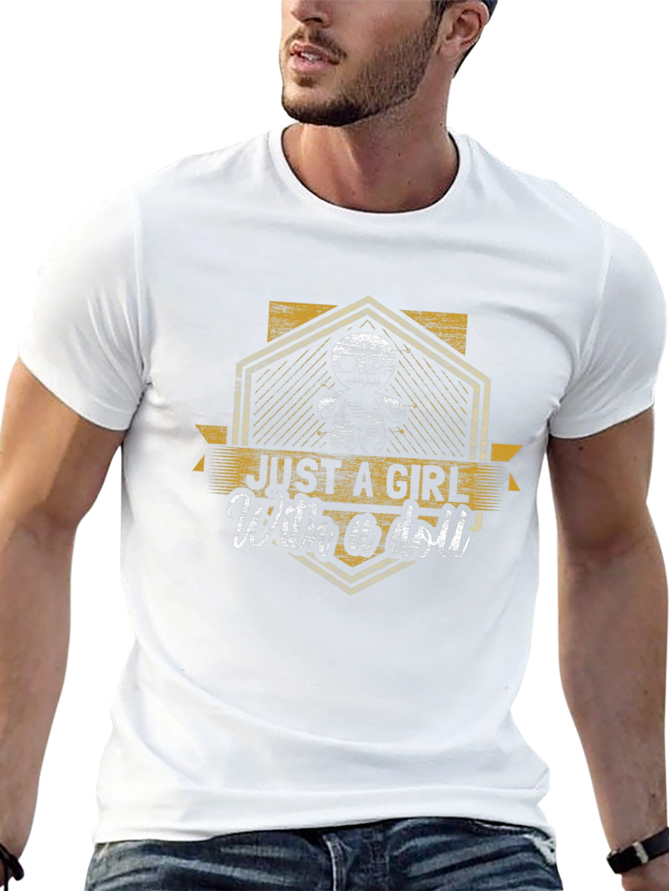 Just A Girl With A Doll Graphic T-Shirt