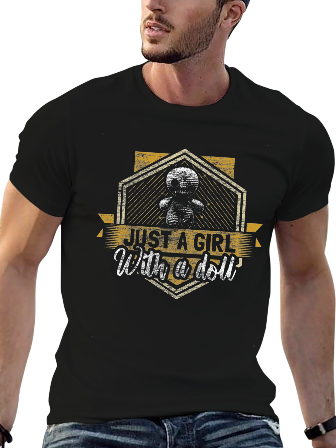 Just A Girl With A Doll Graphic T-Shirt